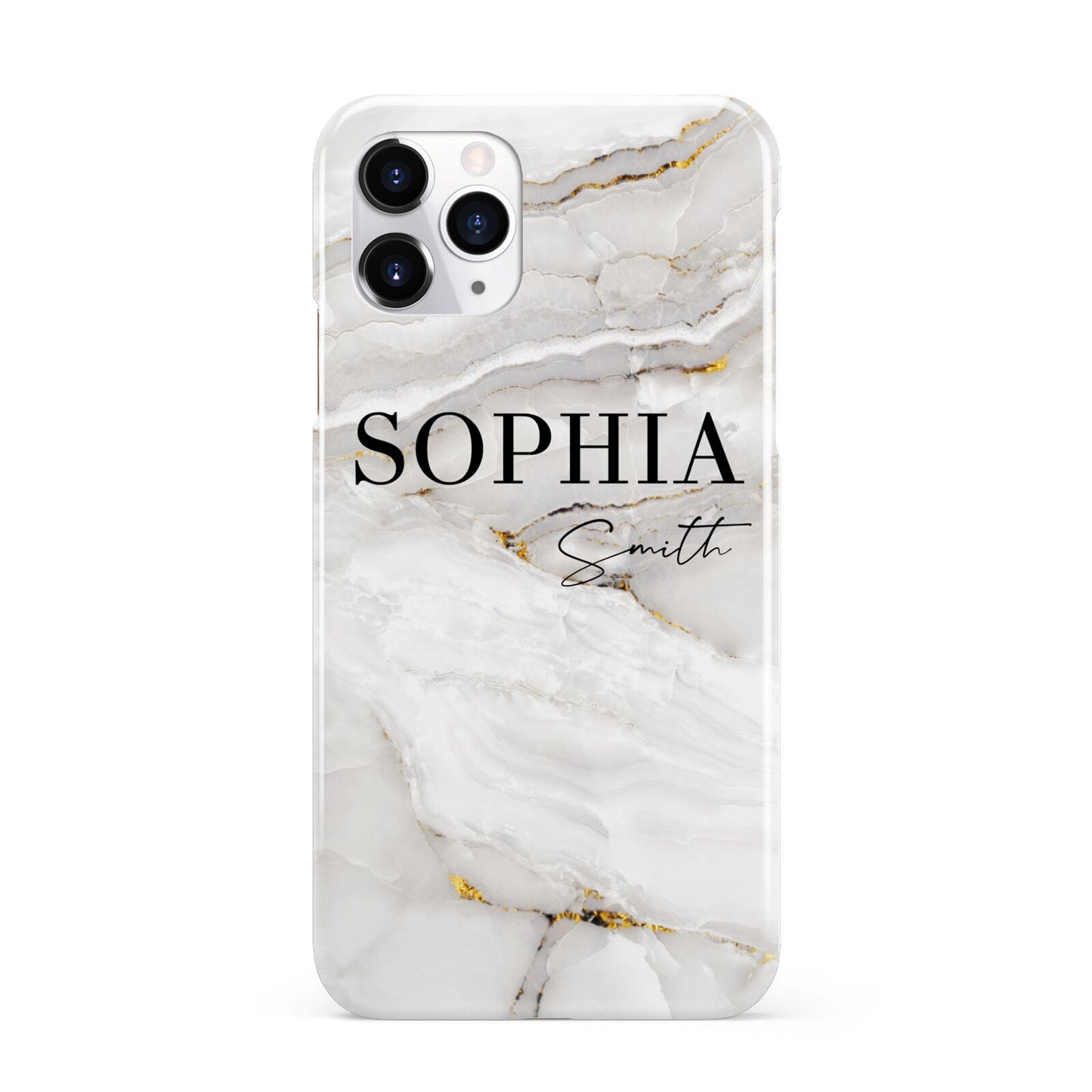 White And Gold Marble iPhone 11 Pro 3D Snap Case