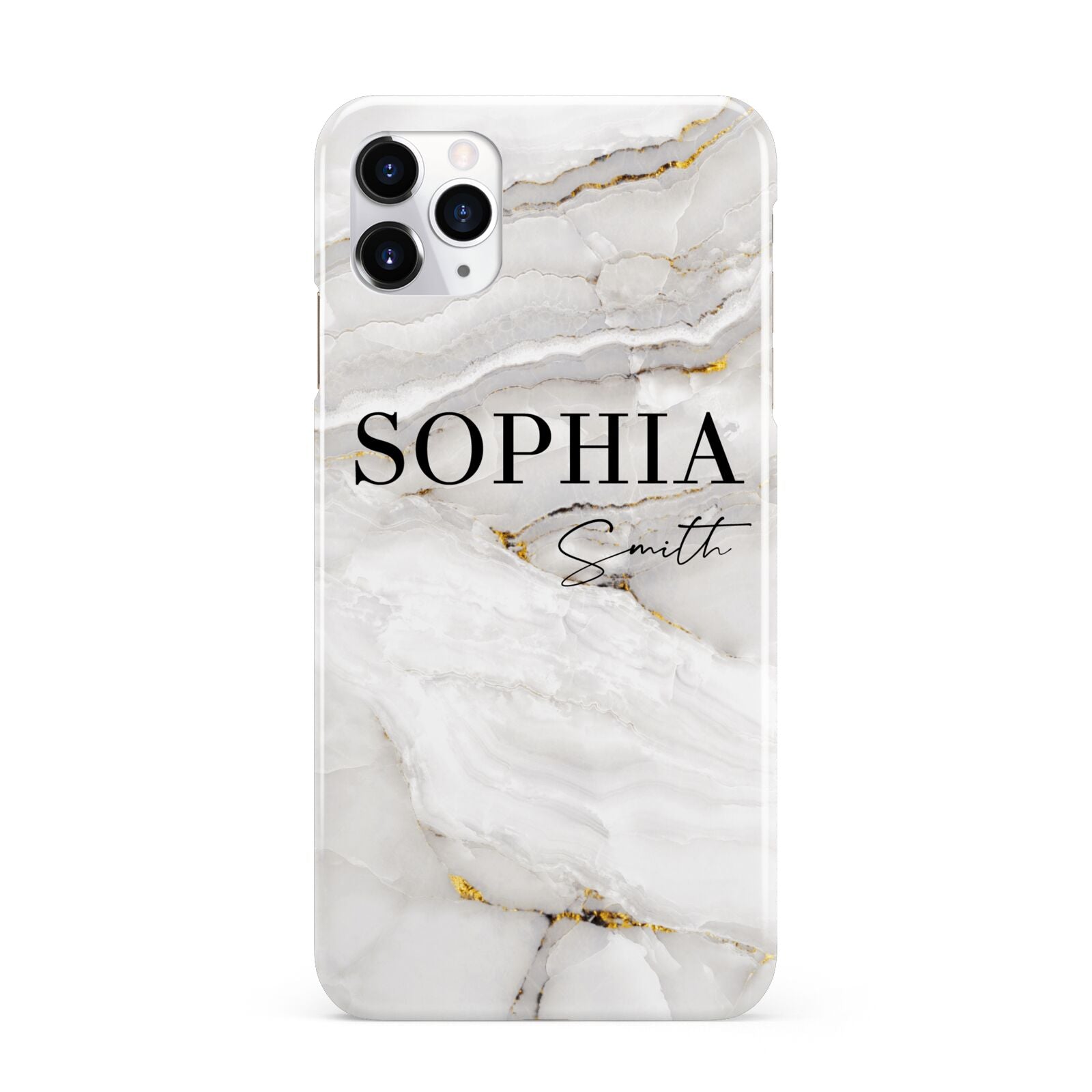 White And Gold Marble iPhone 11 Pro Max 3D Snap Case