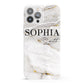 White And Gold Marble iPhone 13 Pro Max Full Wrap 3D Snap Case