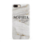 White And Gold Marble iPhone 8 Plus 3D Snap Case on Gold Phone