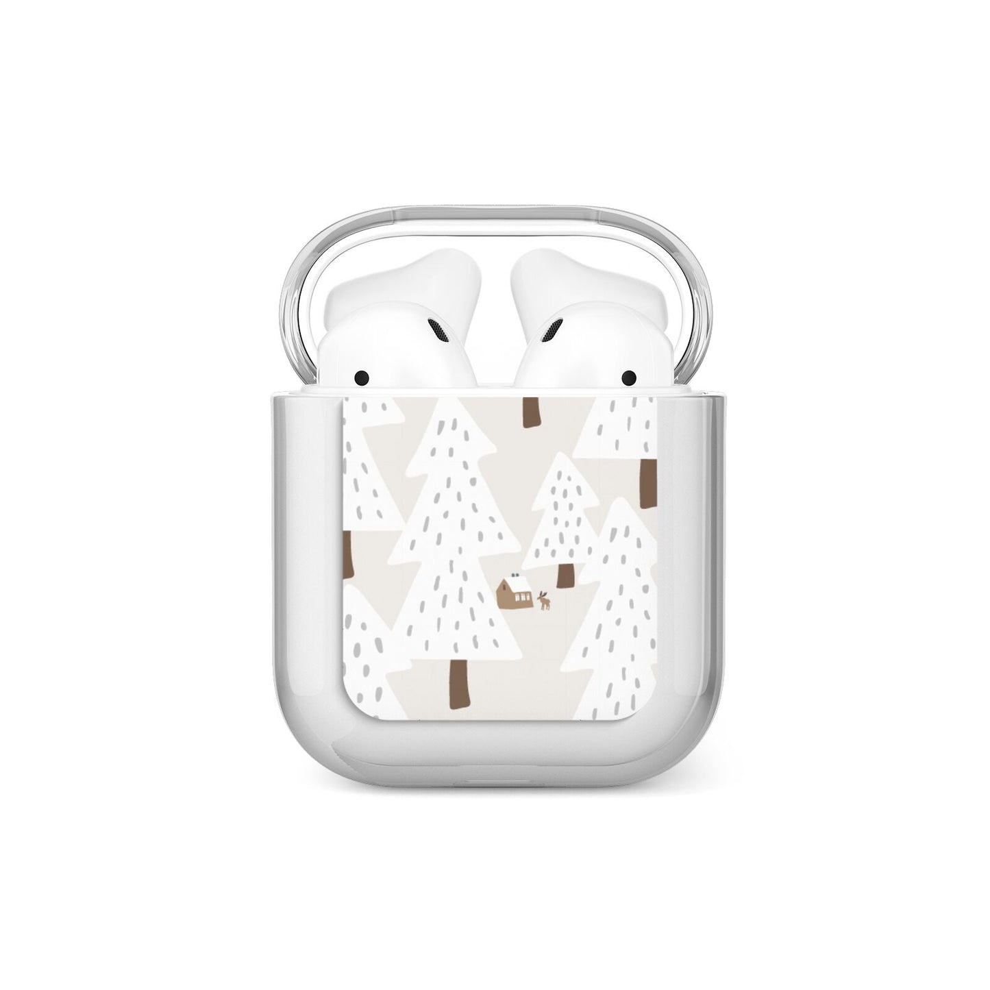 White Christmas Forest AirPods Case