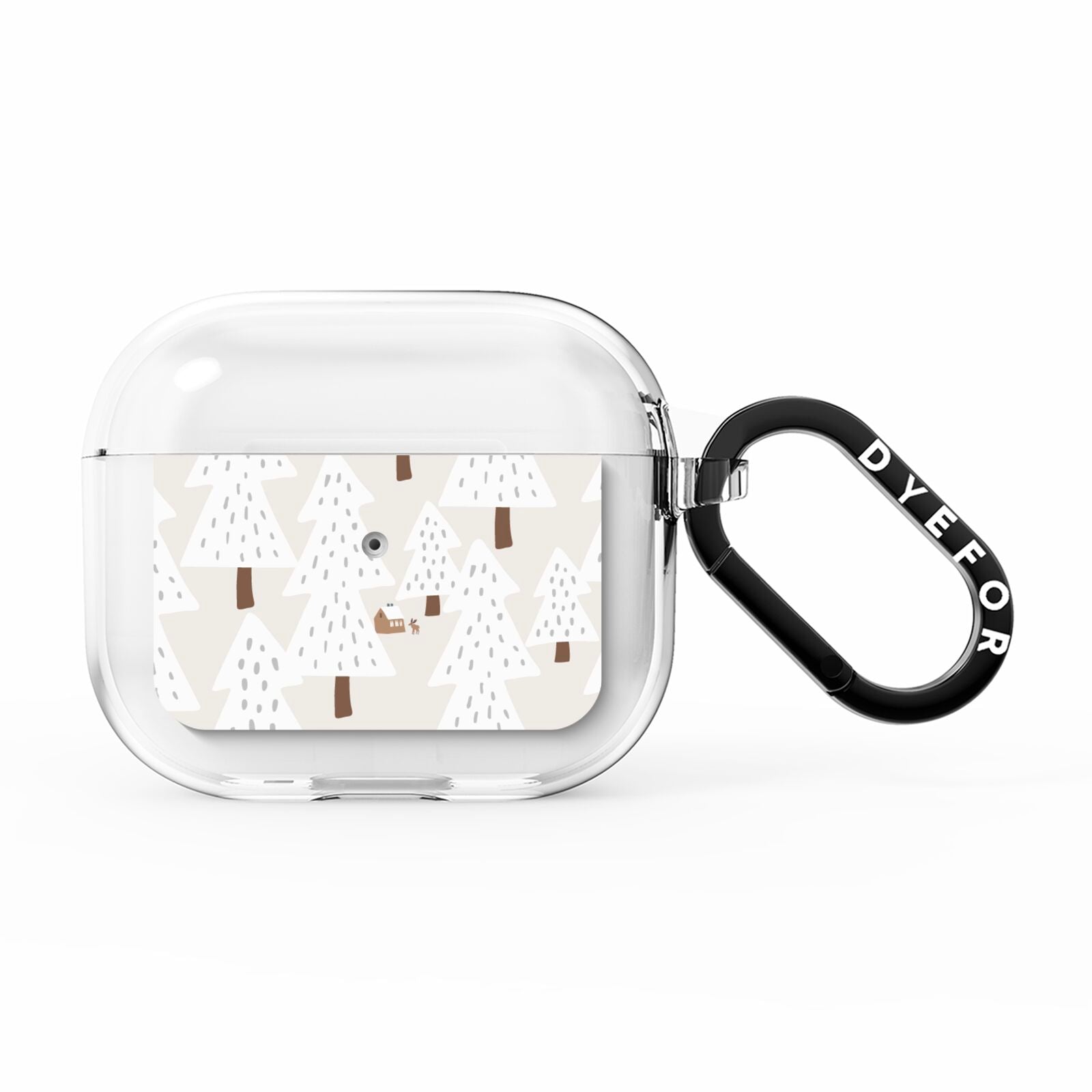 White Christmas Forest AirPods Clear Case 3rd Gen