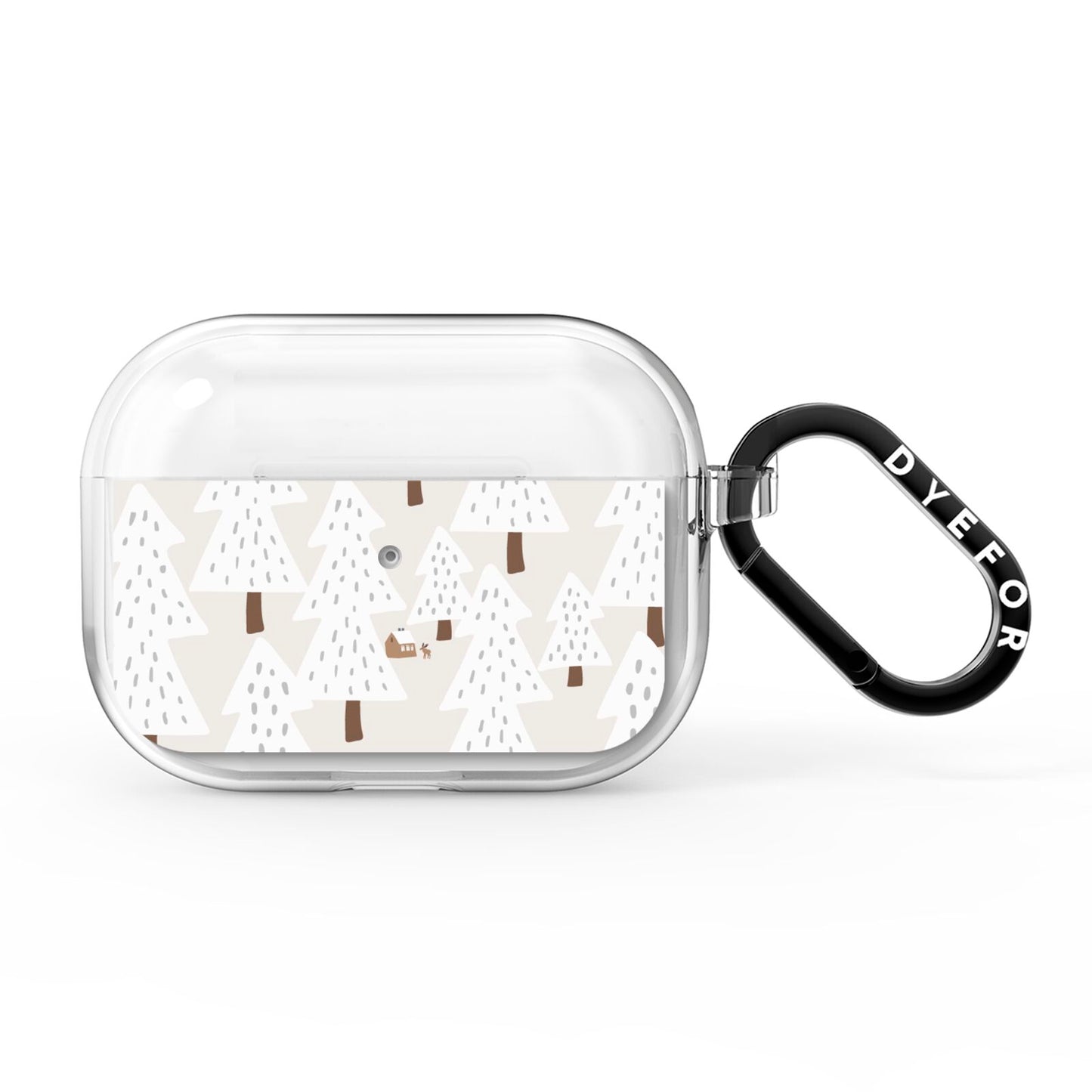 White Christmas Forest AirPods Pro Clear Case