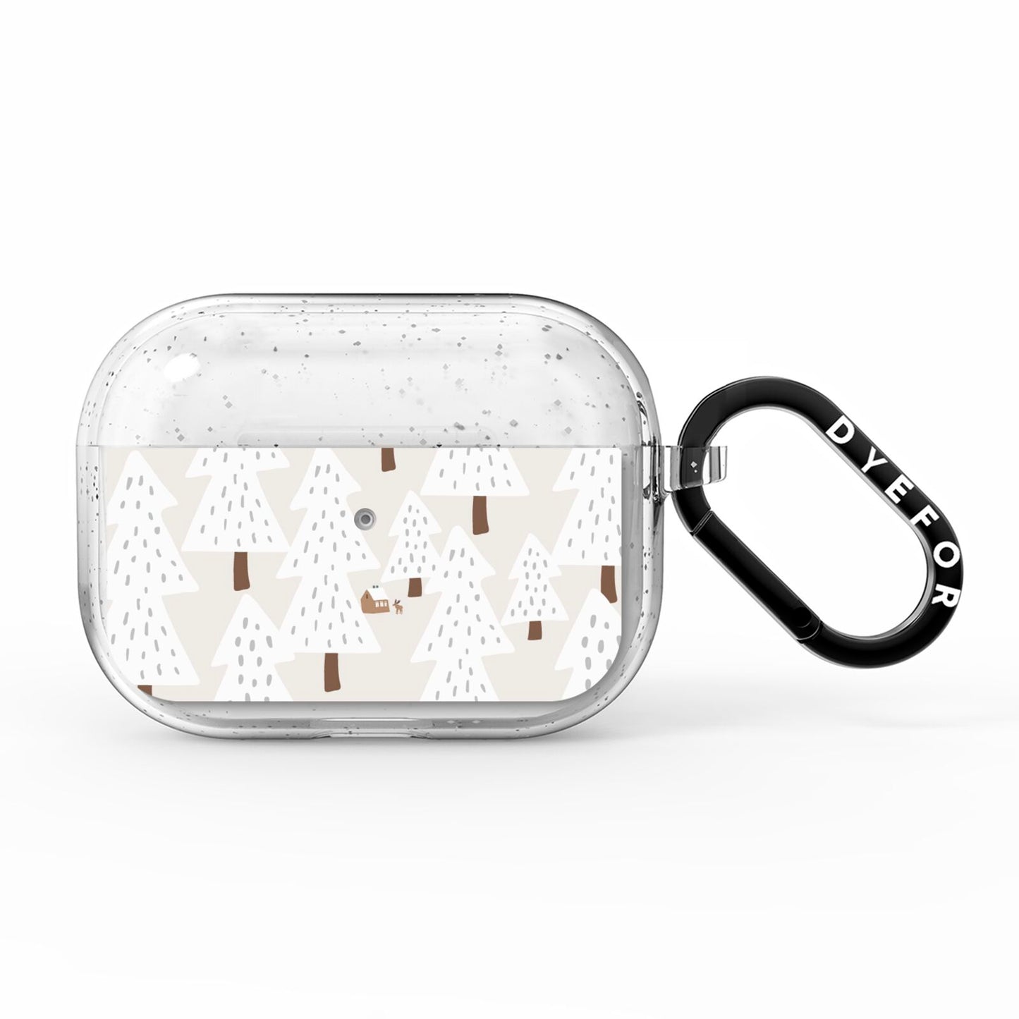 White Christmas Forest AirPods Pro Glitter Case