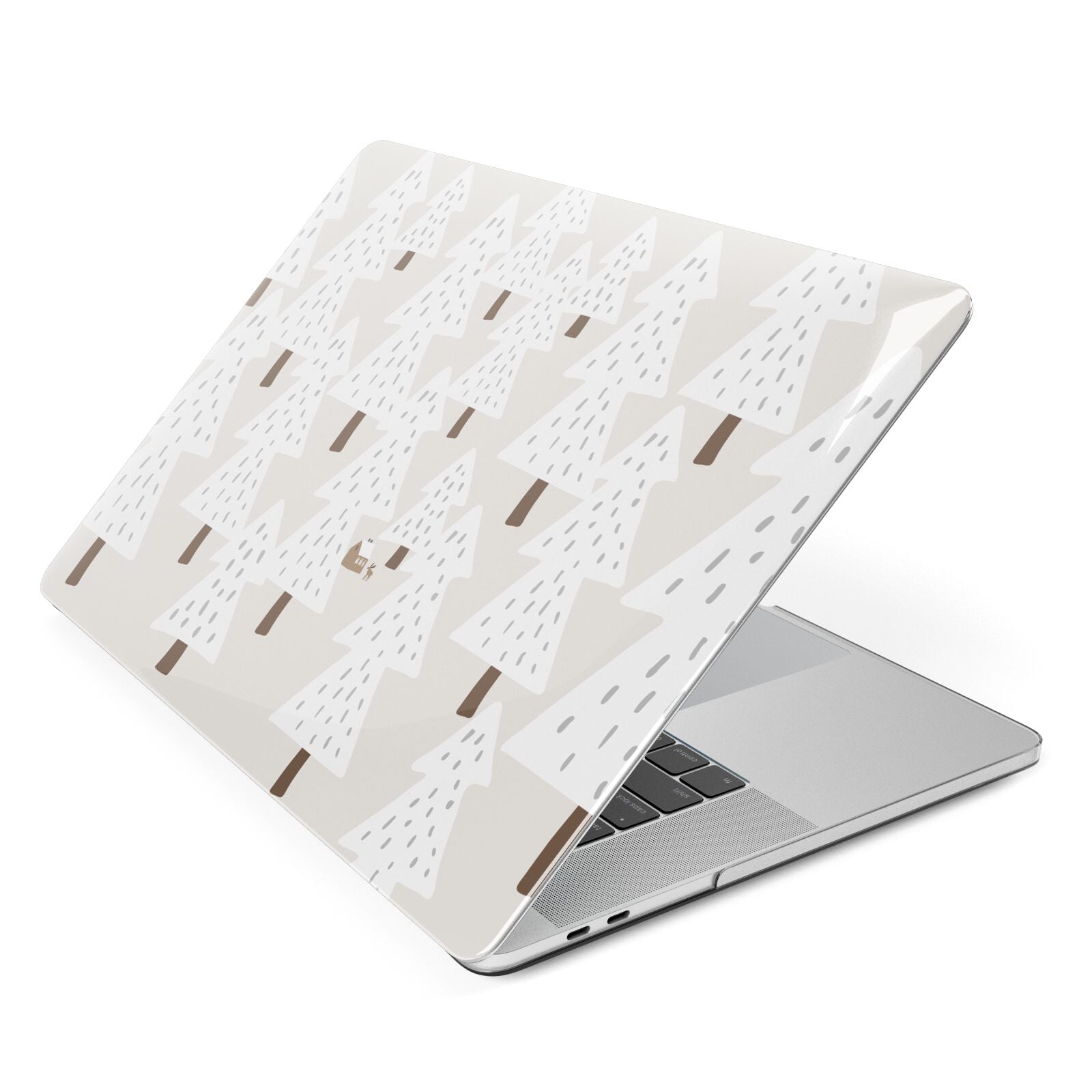 White Christmas Forest Apple MacBook Case Side View