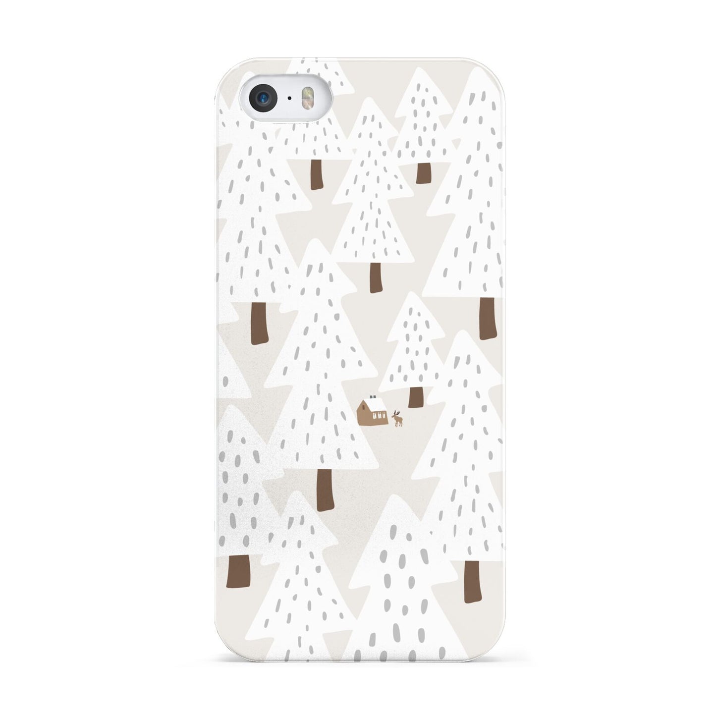 White Christmas Forest Apple iPhone 5 Case