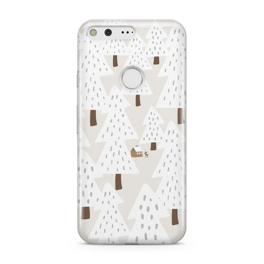 White Christmas Forest Google Pixel Case