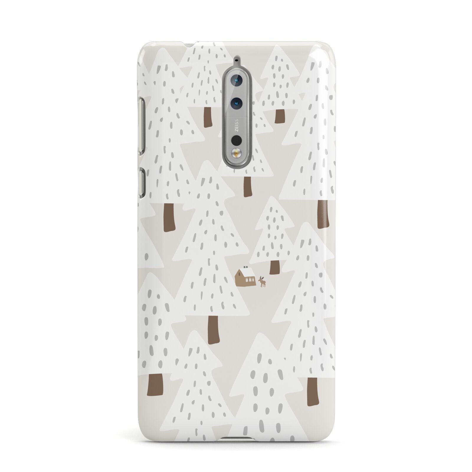 White Christmas Forest Nokia Case