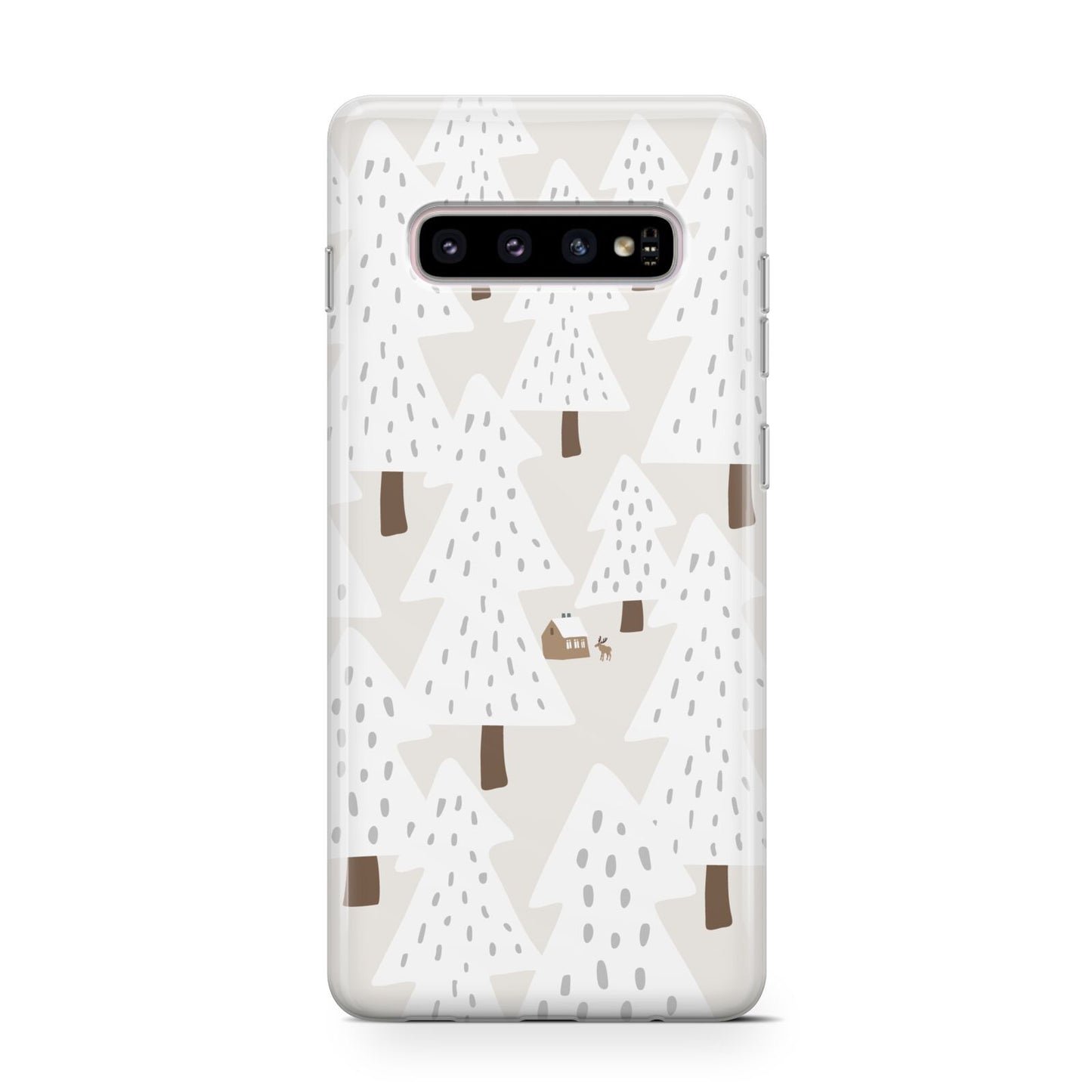 White Christmas Forest Protective Samsung Galaxy Case