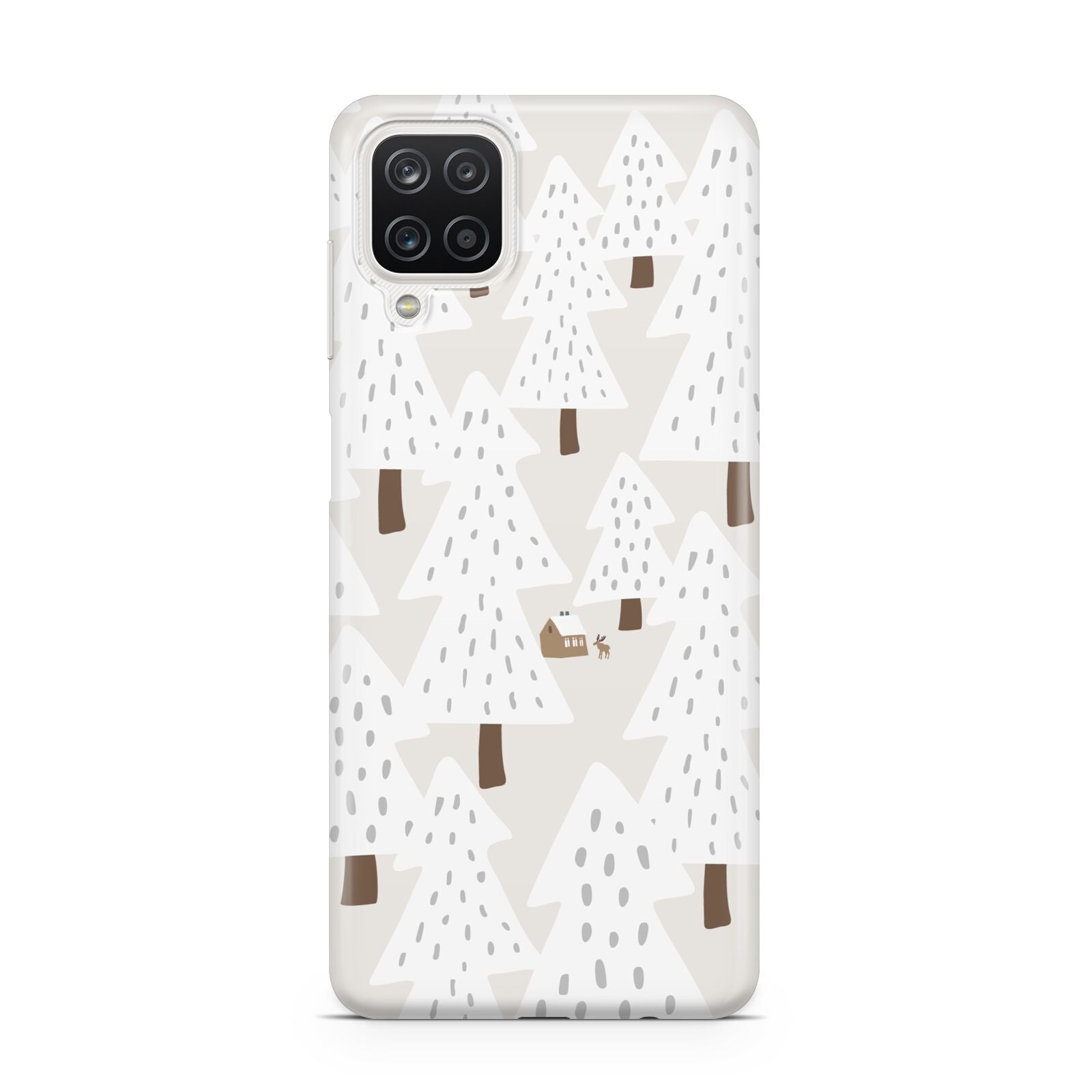 White Christmas Forest Samsung A12 Case