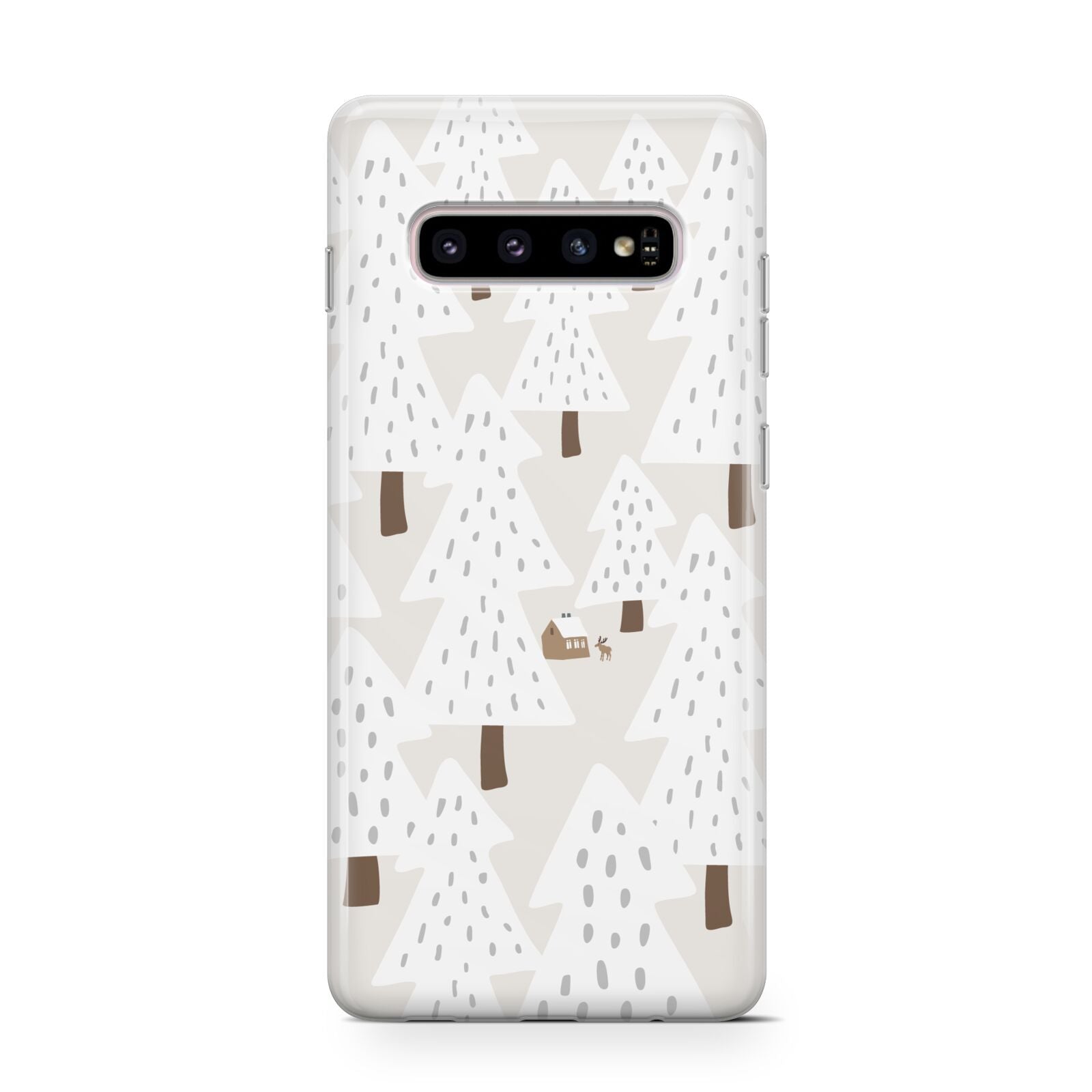 White Christmas Forest Samsung Galaxy S10 Case