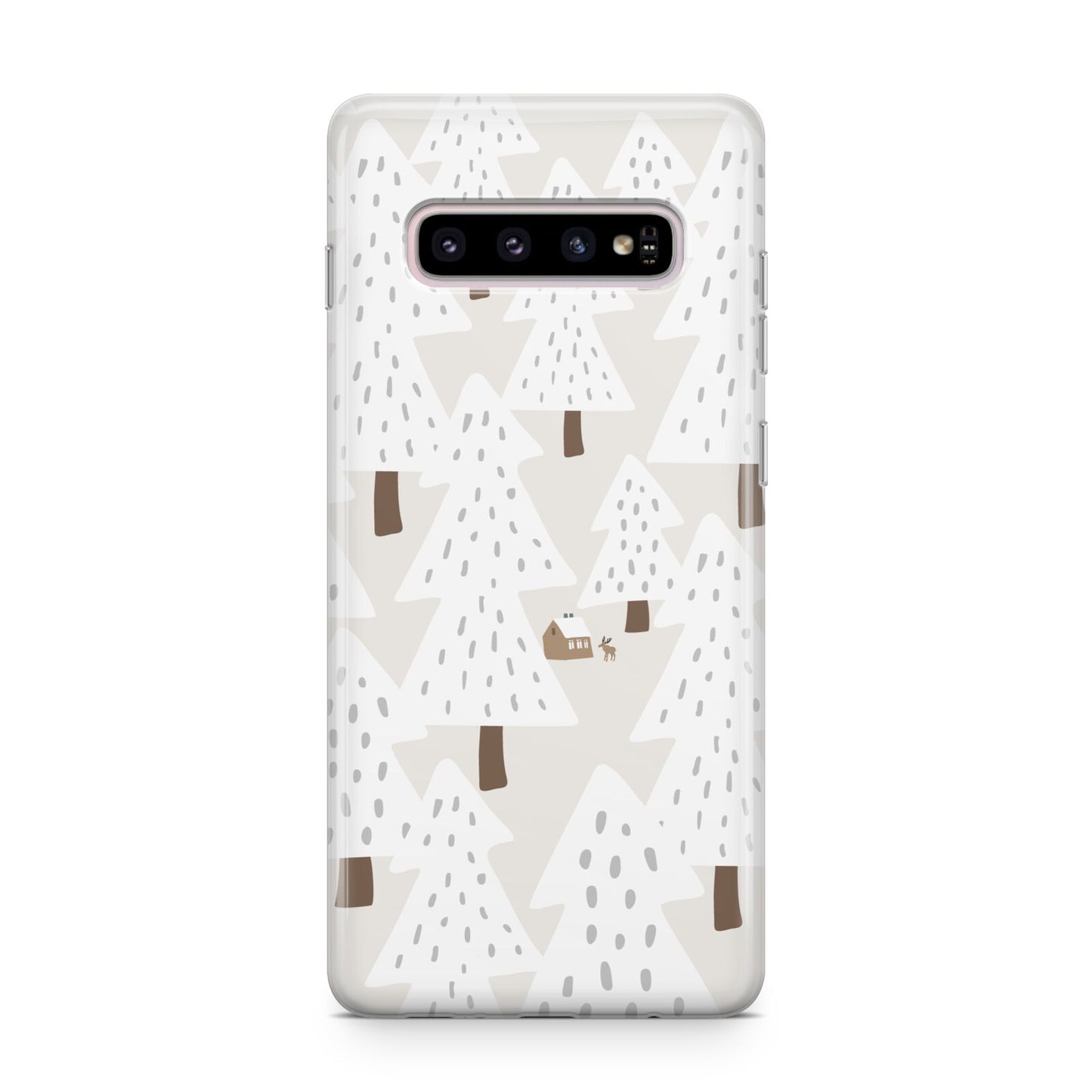 White Christmas Forest Samsung Galaxy S10 Plus Case