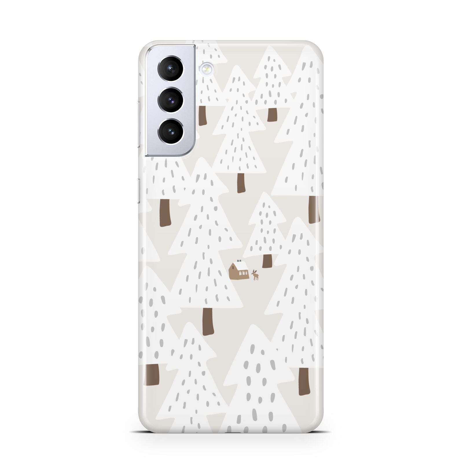 White Christmas Forest Samsung S21 Plus Case