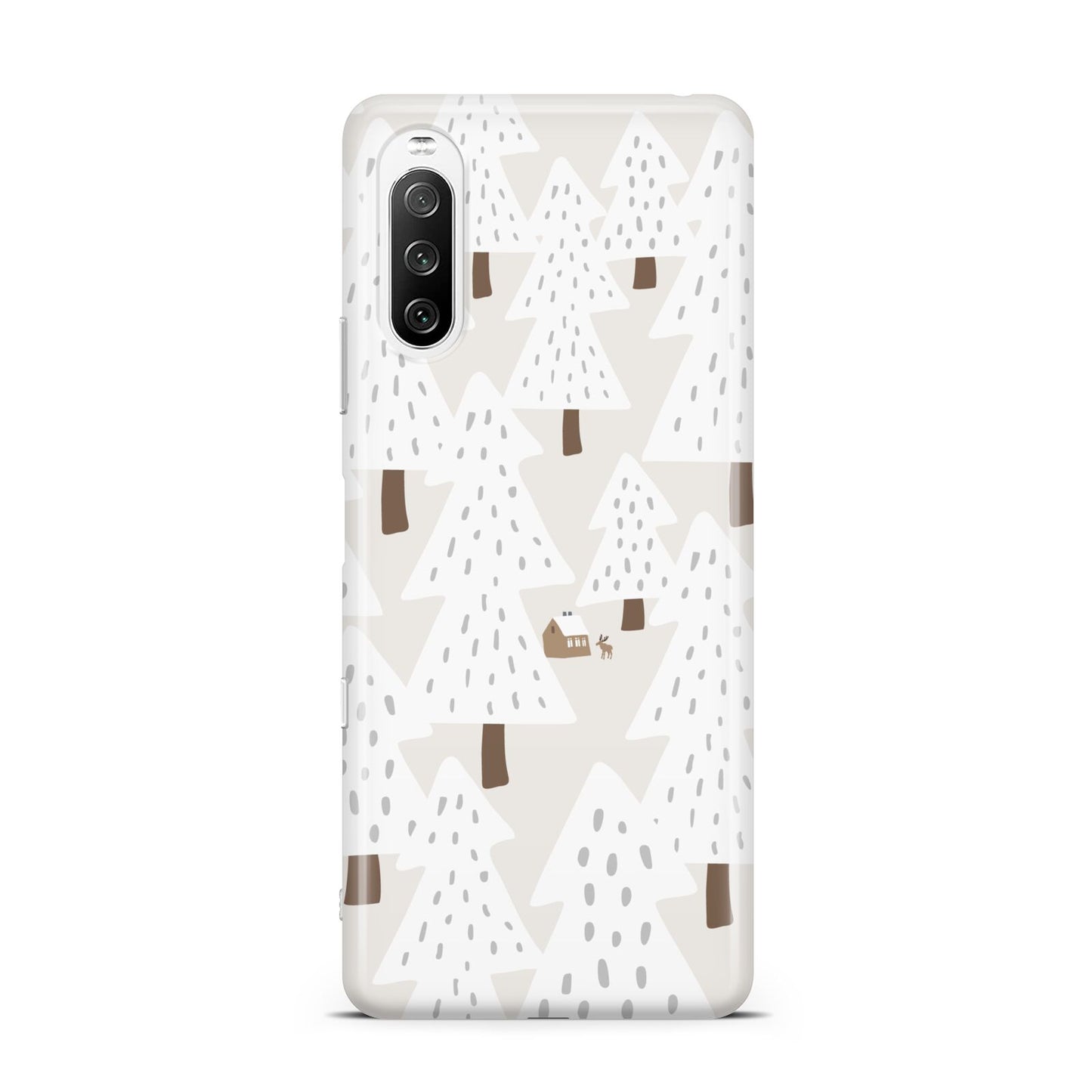 White Christmas Forest Sony Xperia 10 III Case