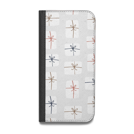 White Christmas Forest Vegan Leather Flip iPhone Case