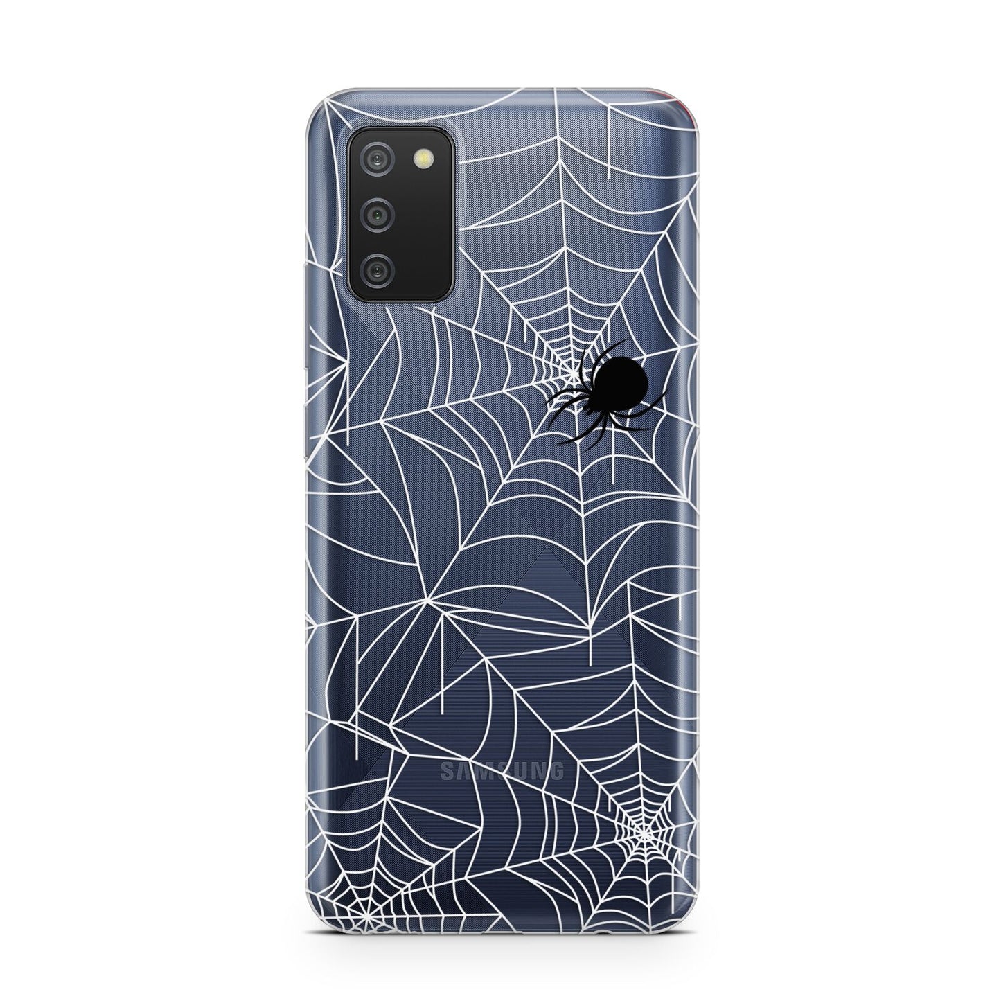 White Cobwebs with Transparent Background Samsung A02s Case