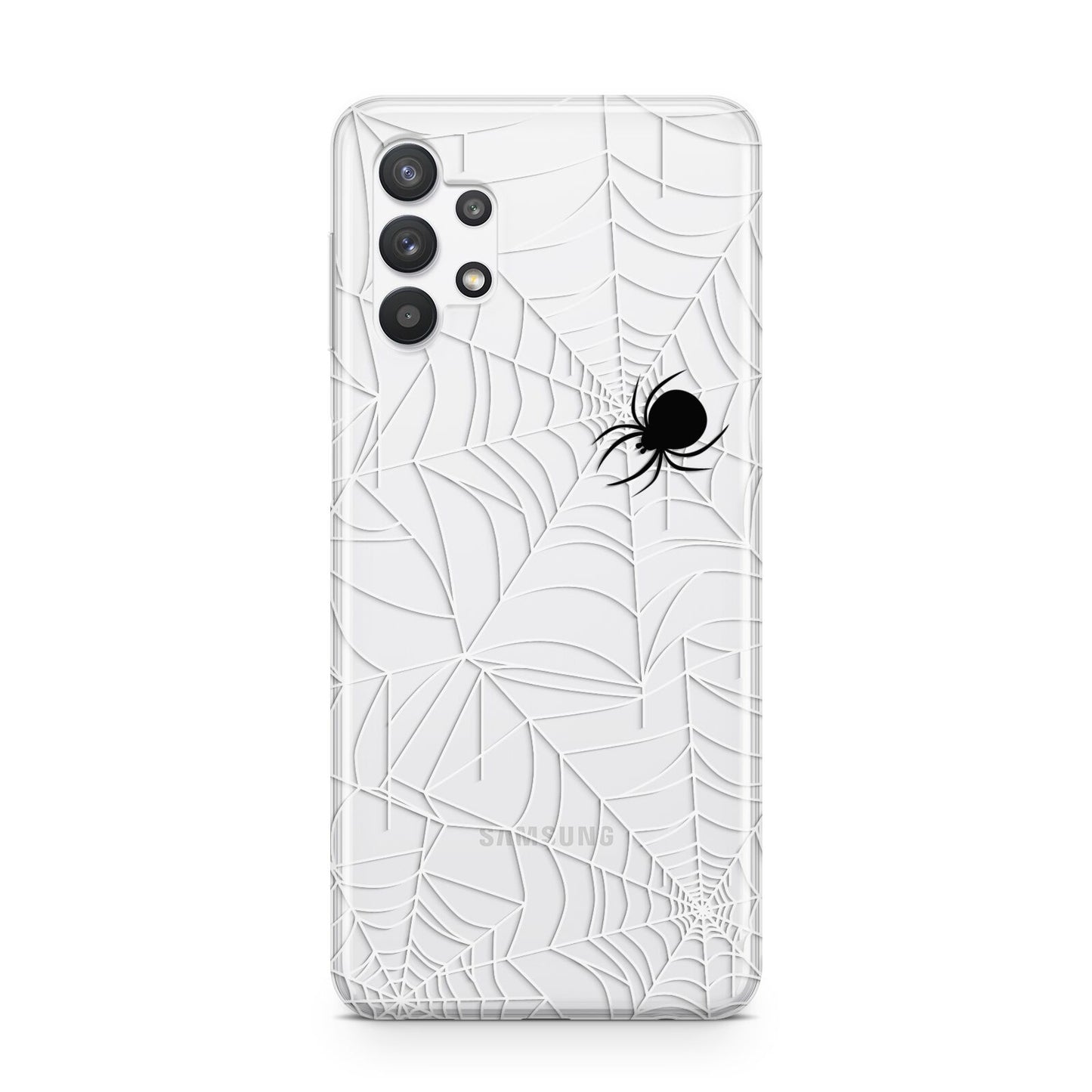 White Cobwebs with Transparent Background Samsung A32 5G Case