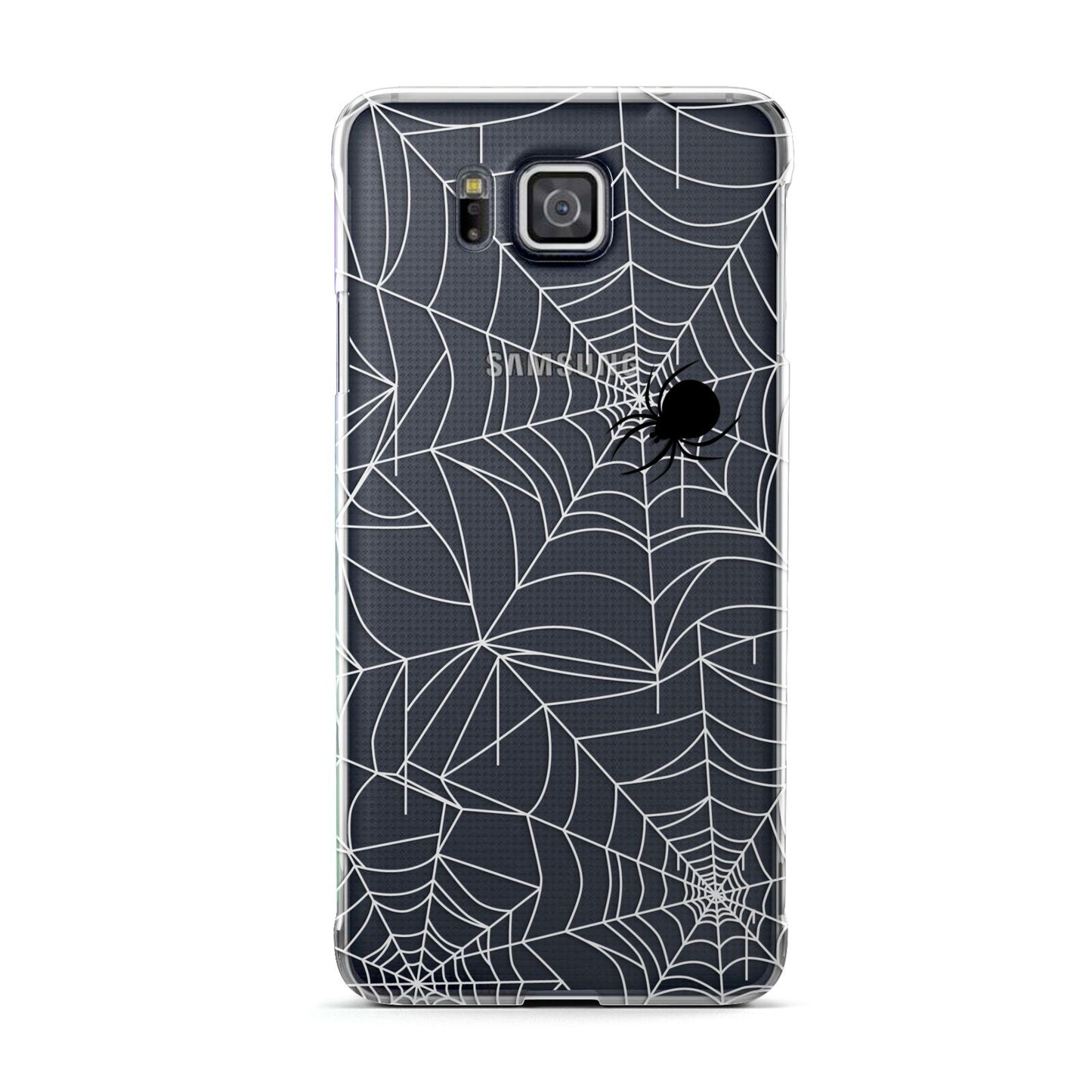 White Cobwebs with Transparent Background Samsung Galaxy Alpha Case