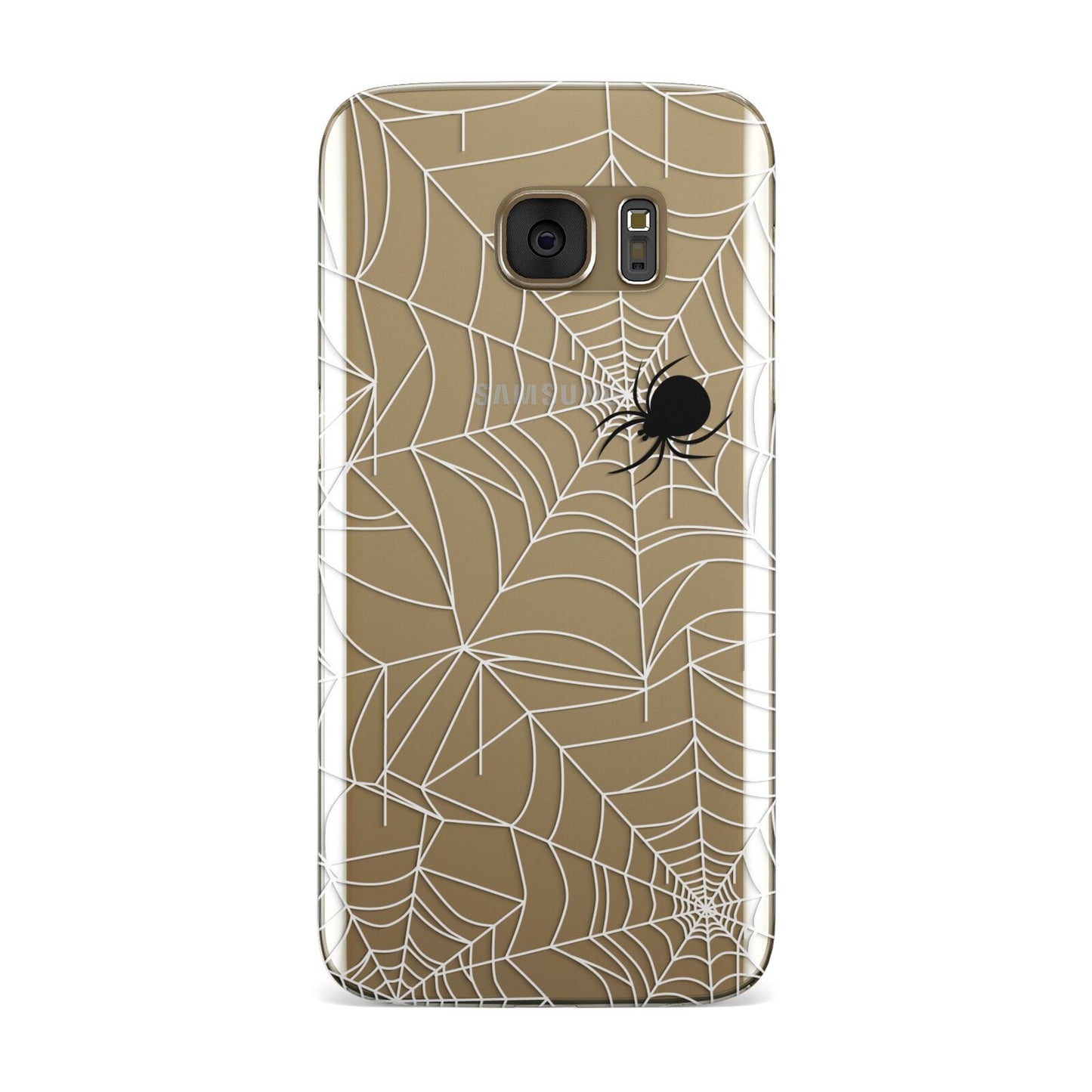 White Cobwebs with Transparent Background Samsung Galaxy Case