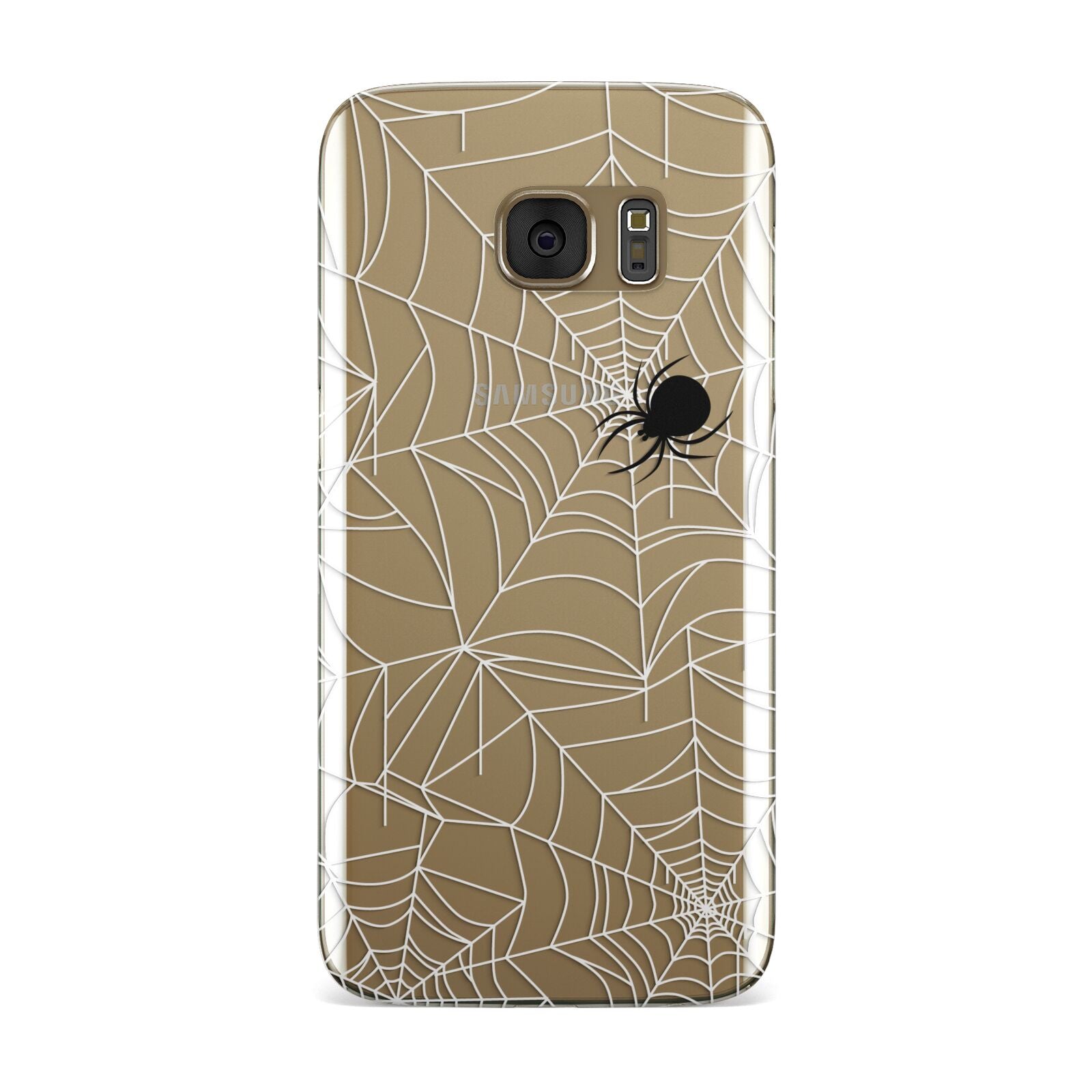 White Cobwebs with Transparent Background Samsung Galaxy Case