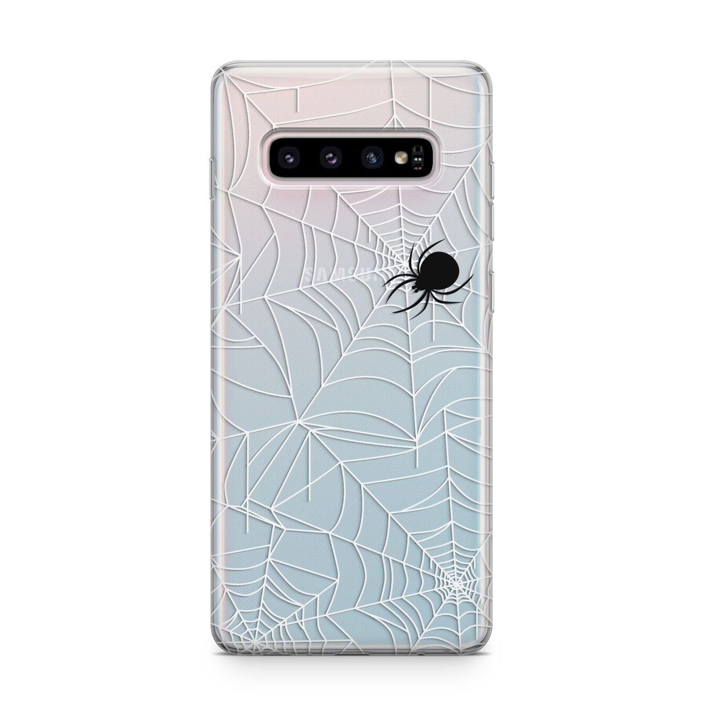 White Cobwebs with Transparent Background Samsung Galaxy S10 Plus Case