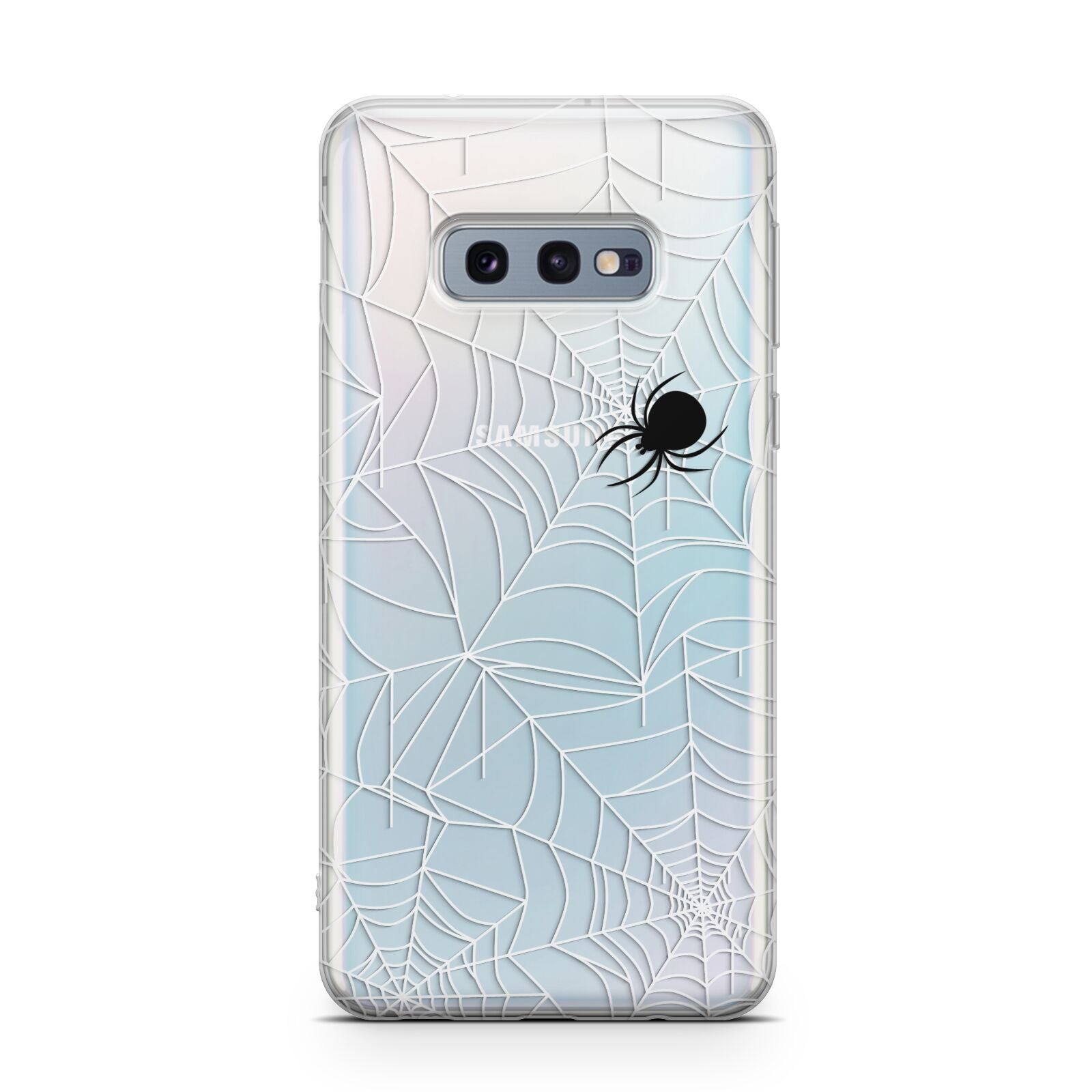 White Cobwebs with Transparent Background Samsung Galaxy S10E Case