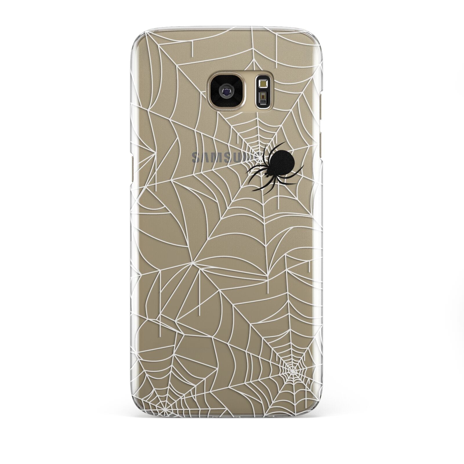 White Cobwebs with Transparent Background Samsung Galaxy S7 Edge Case