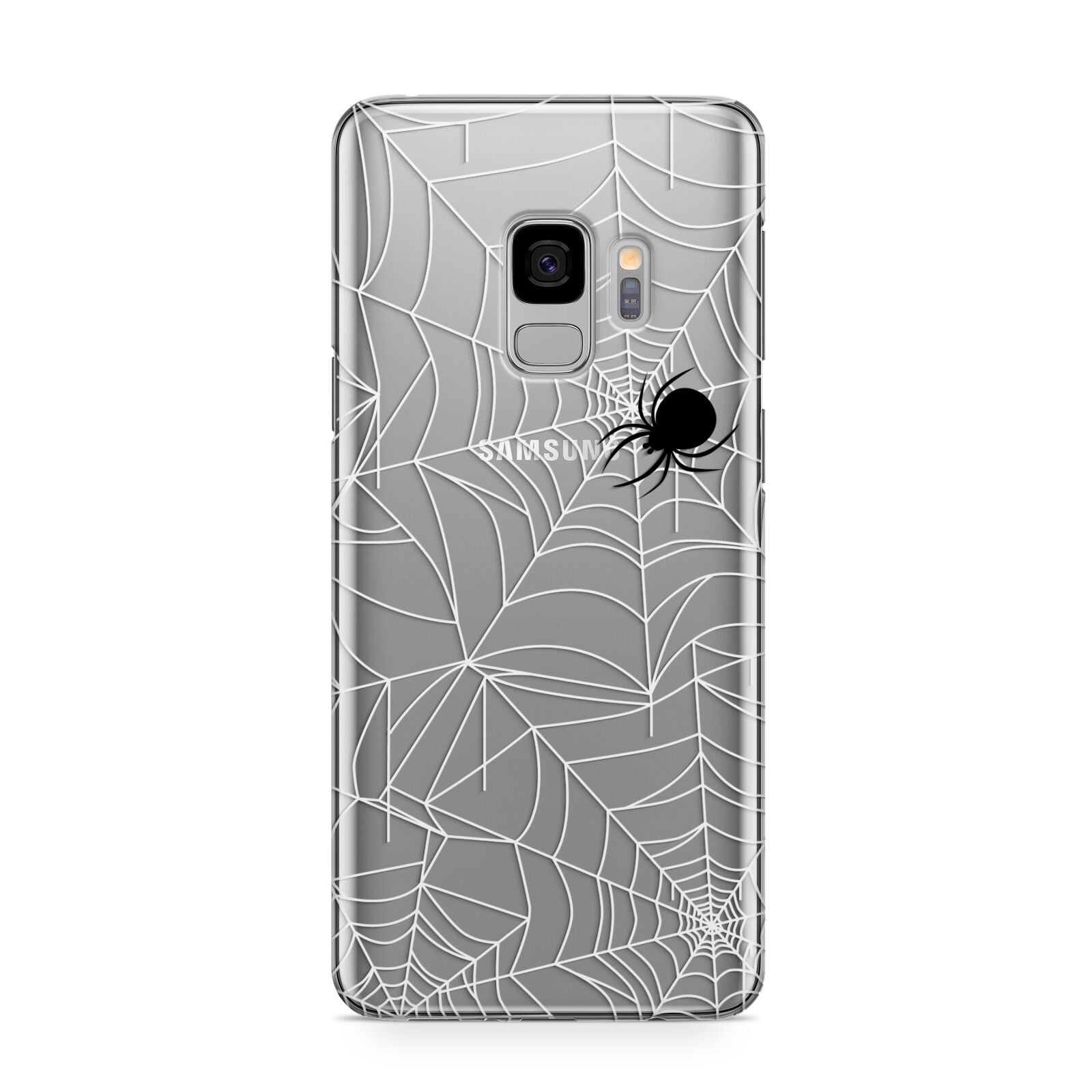 White Cobwebs with Transparent Background Samsung Galaxy S9 Case