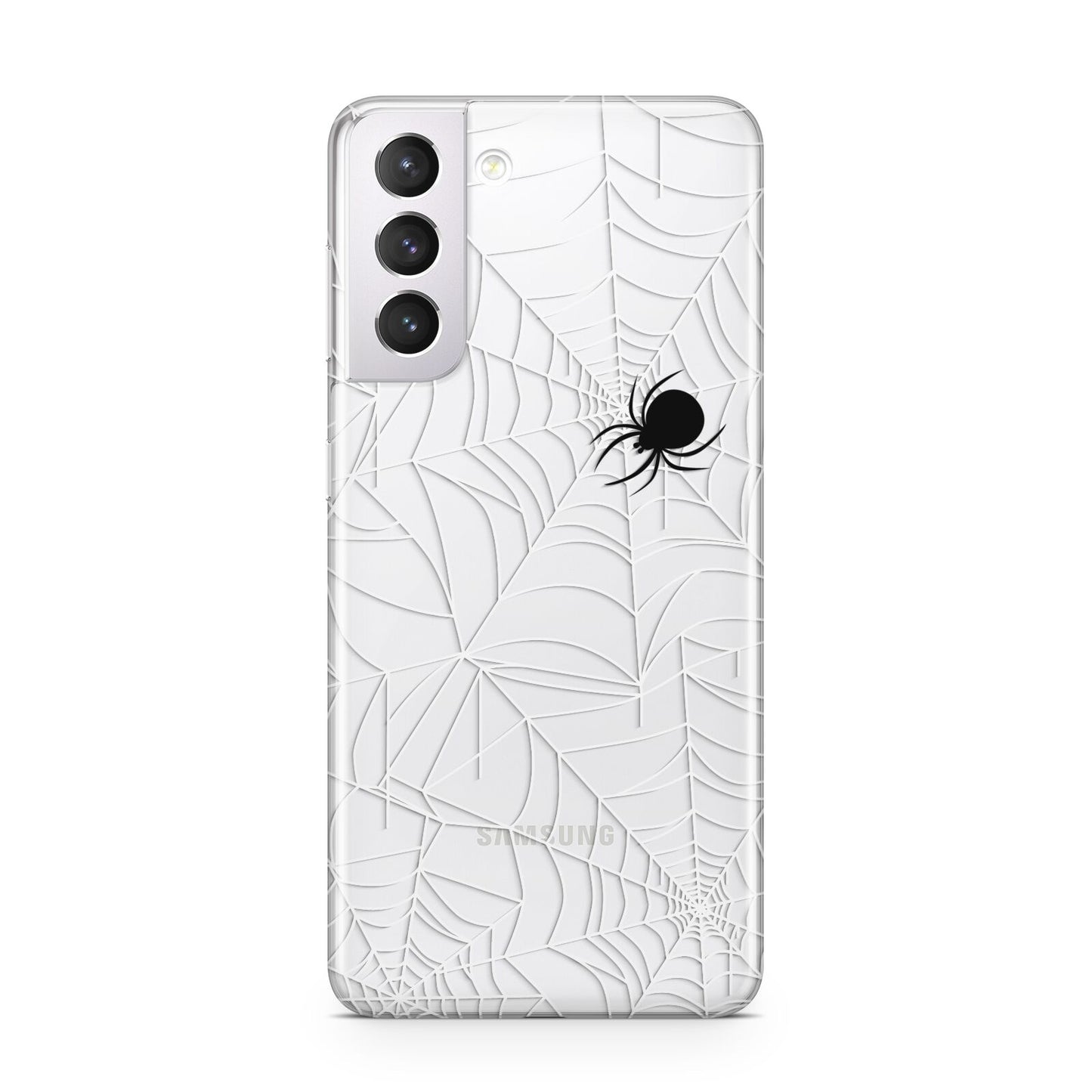 White Cobwebs with Transparent Background Samsung S21 Case