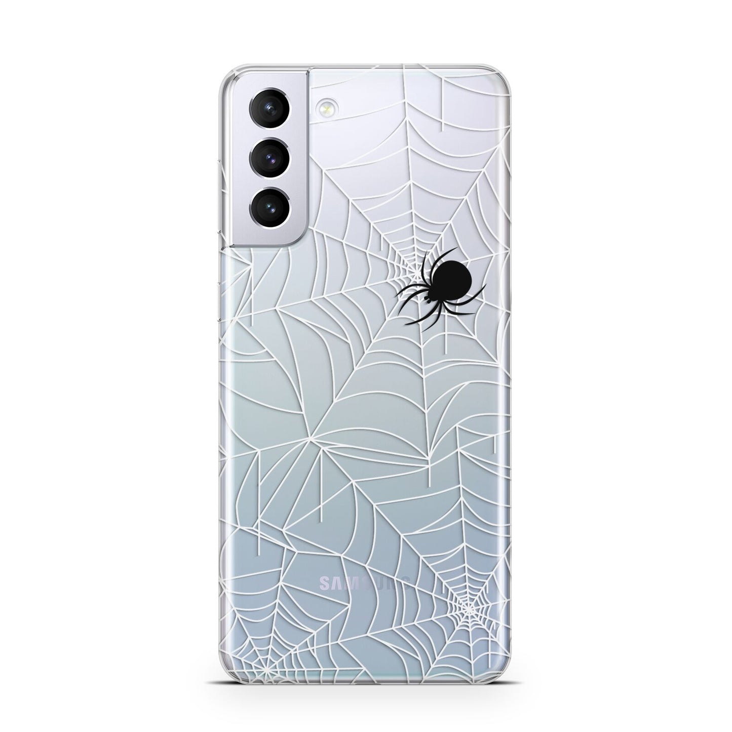 White Cobwebs with Transparent Background Samsung S21 Plus Case