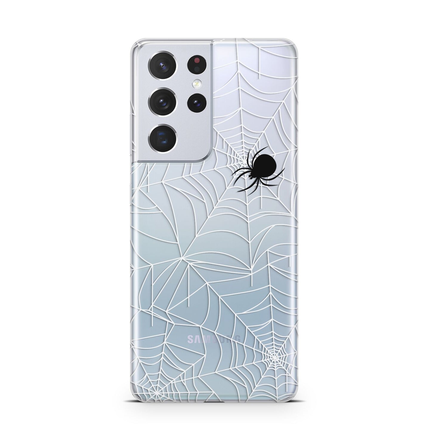 White Cobwebs with Transparent Background Samsung S21 Ultra Case