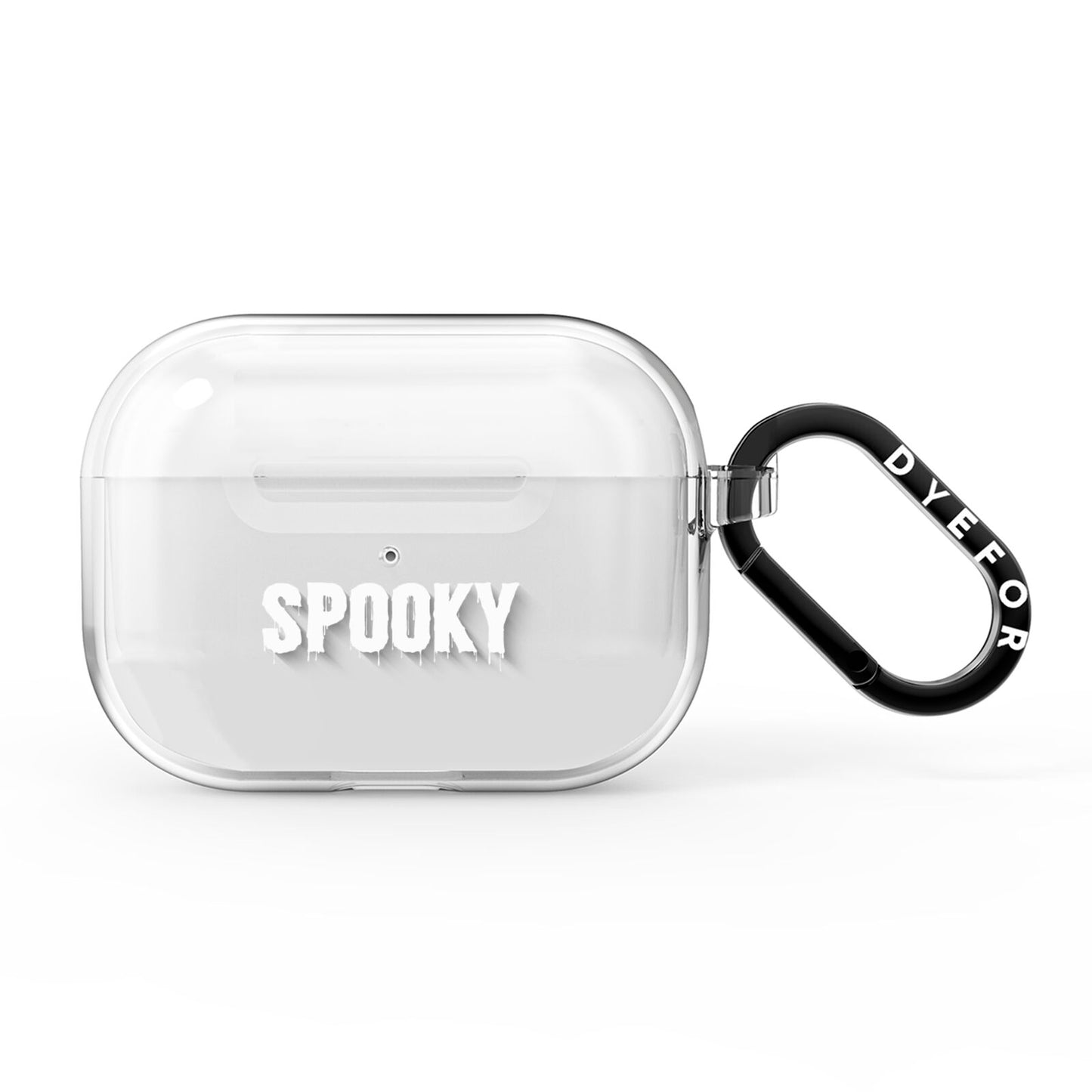 White Dripping Spooky Text AirPods Pro Clear Case