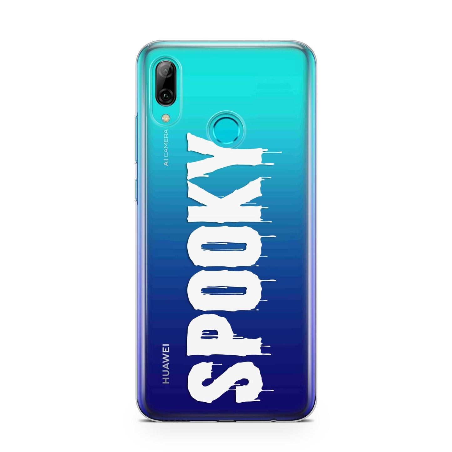 White Dripping Spooky Text Huawei P Smart 2019 Case