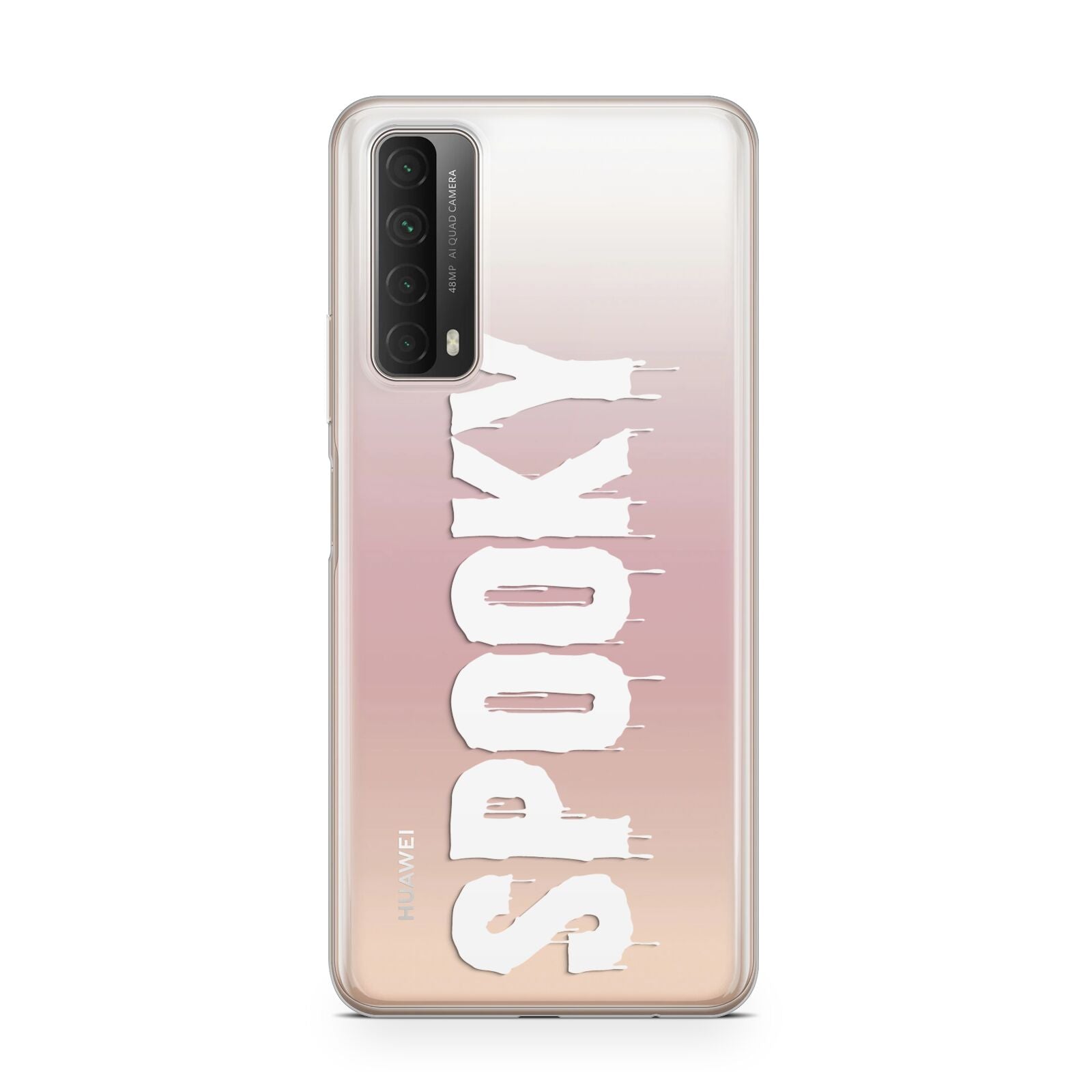 White Dripping Spooky Text Huawei P Smart 2021