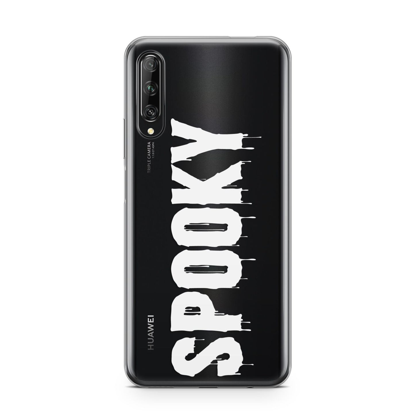 White Dripping Spooky Text Huawei P Smart Pro 2019