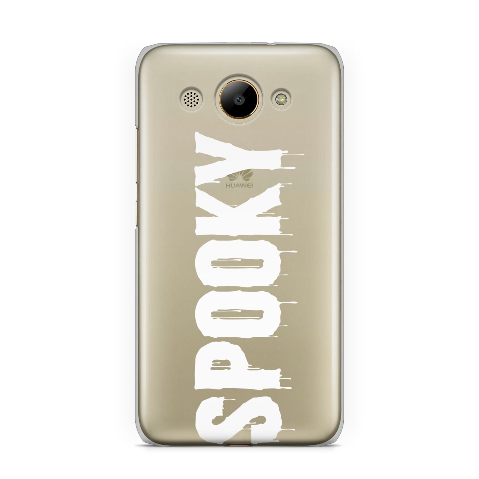 White Dripping Spooky Text Huawei Y3 2017