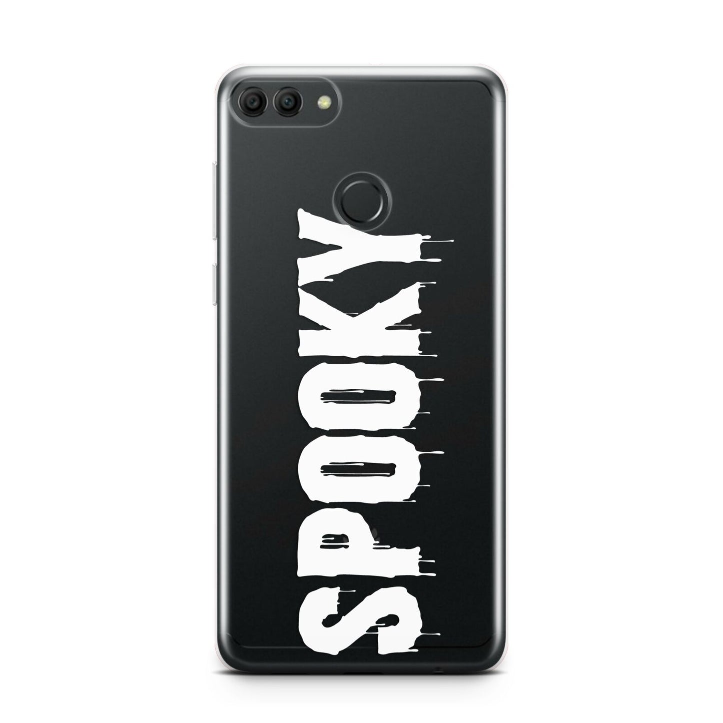 White Dripping Spooky Text Huawei Y9 2018