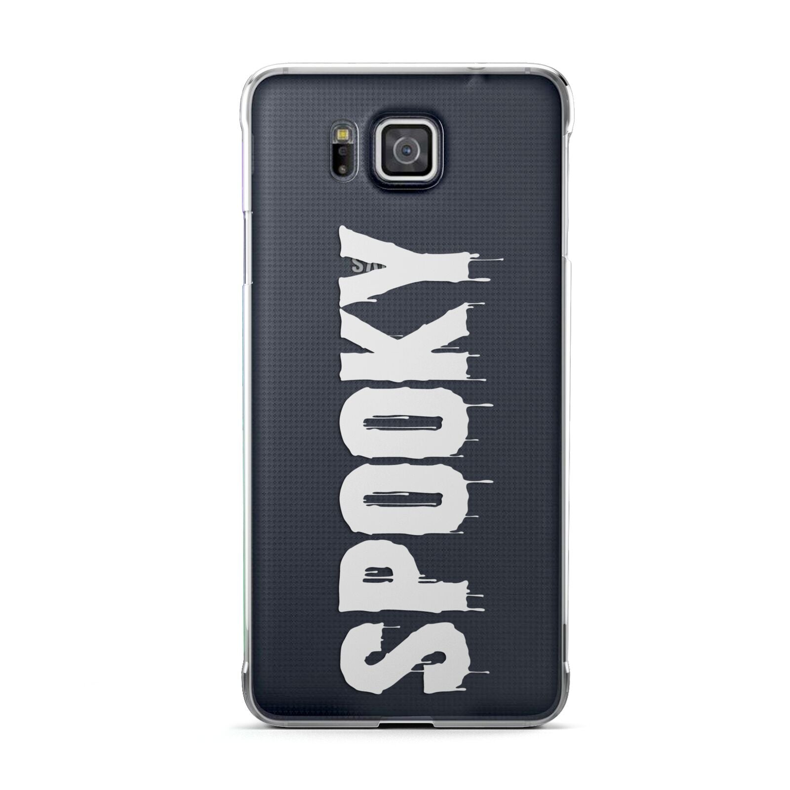 White Dripping Spooky Text Samsung Galaxy Alpha Case