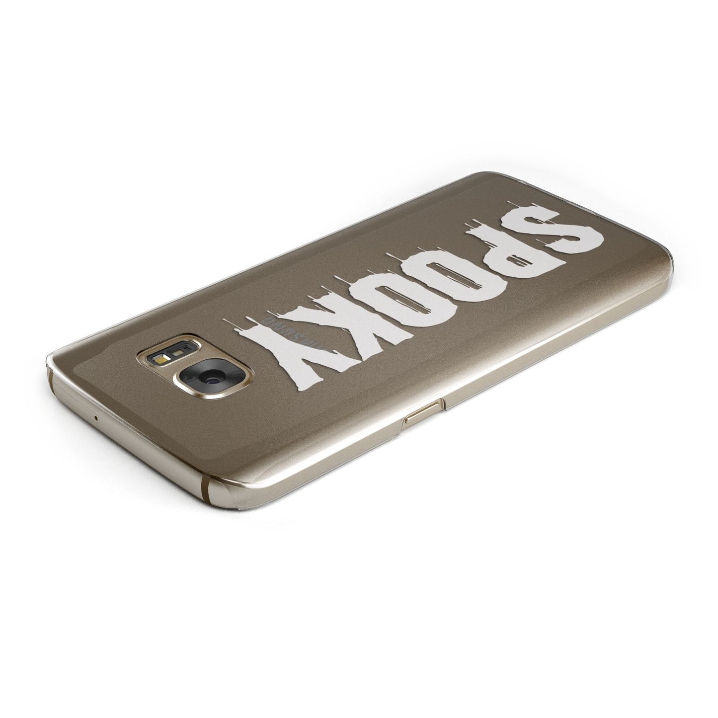 White Dripping Spooky Text Samsung Galaxy Case Top Cutout