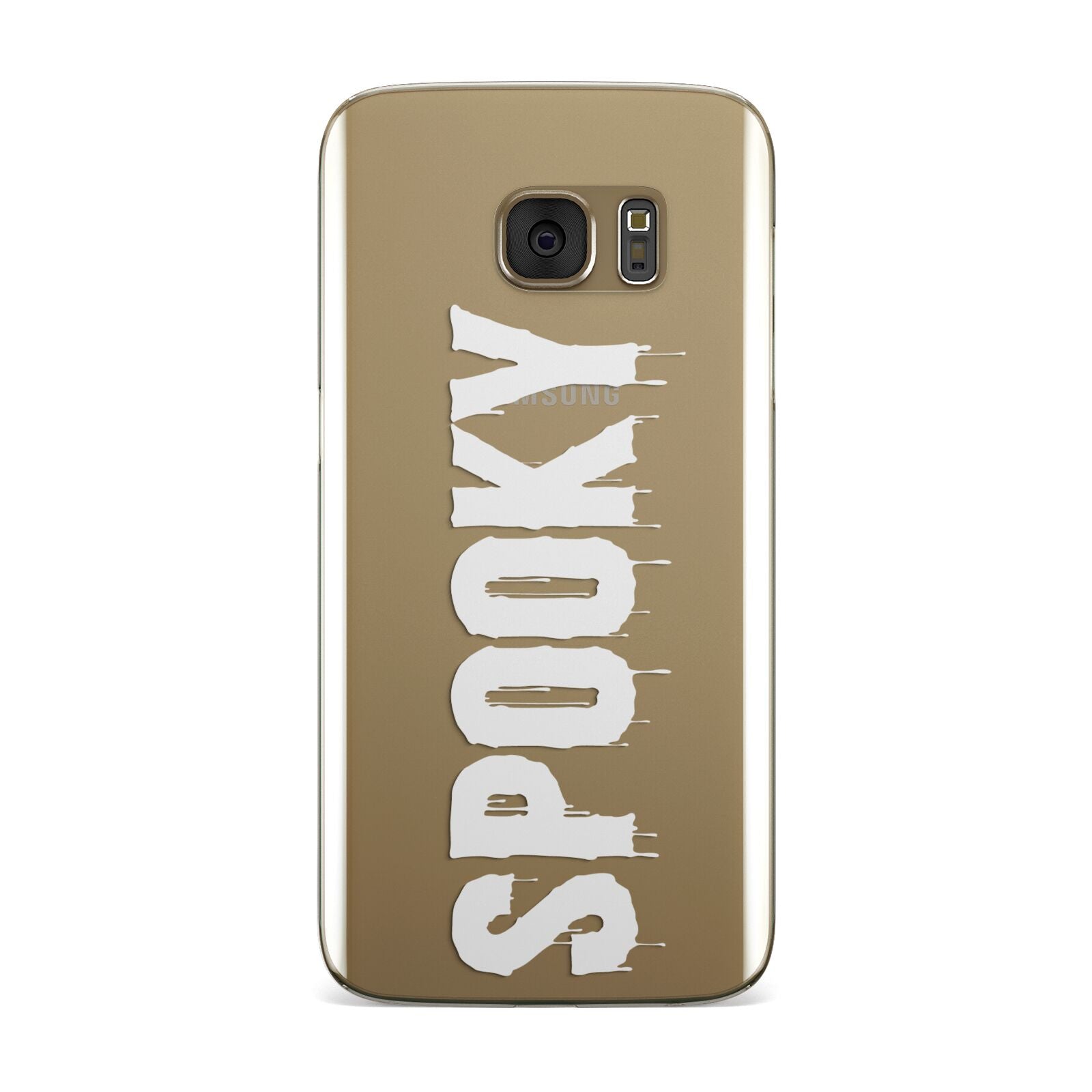 White Dripping Spooky Text Samsung Galaxy Case