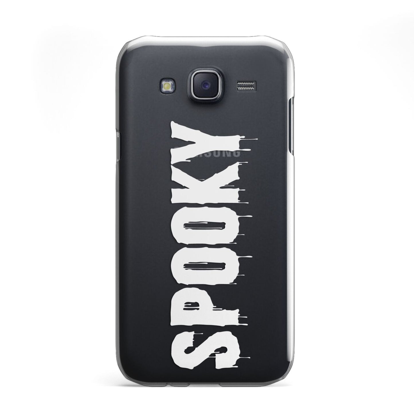 White Dripping Spooky Text Samsung Galaxy J5 Case