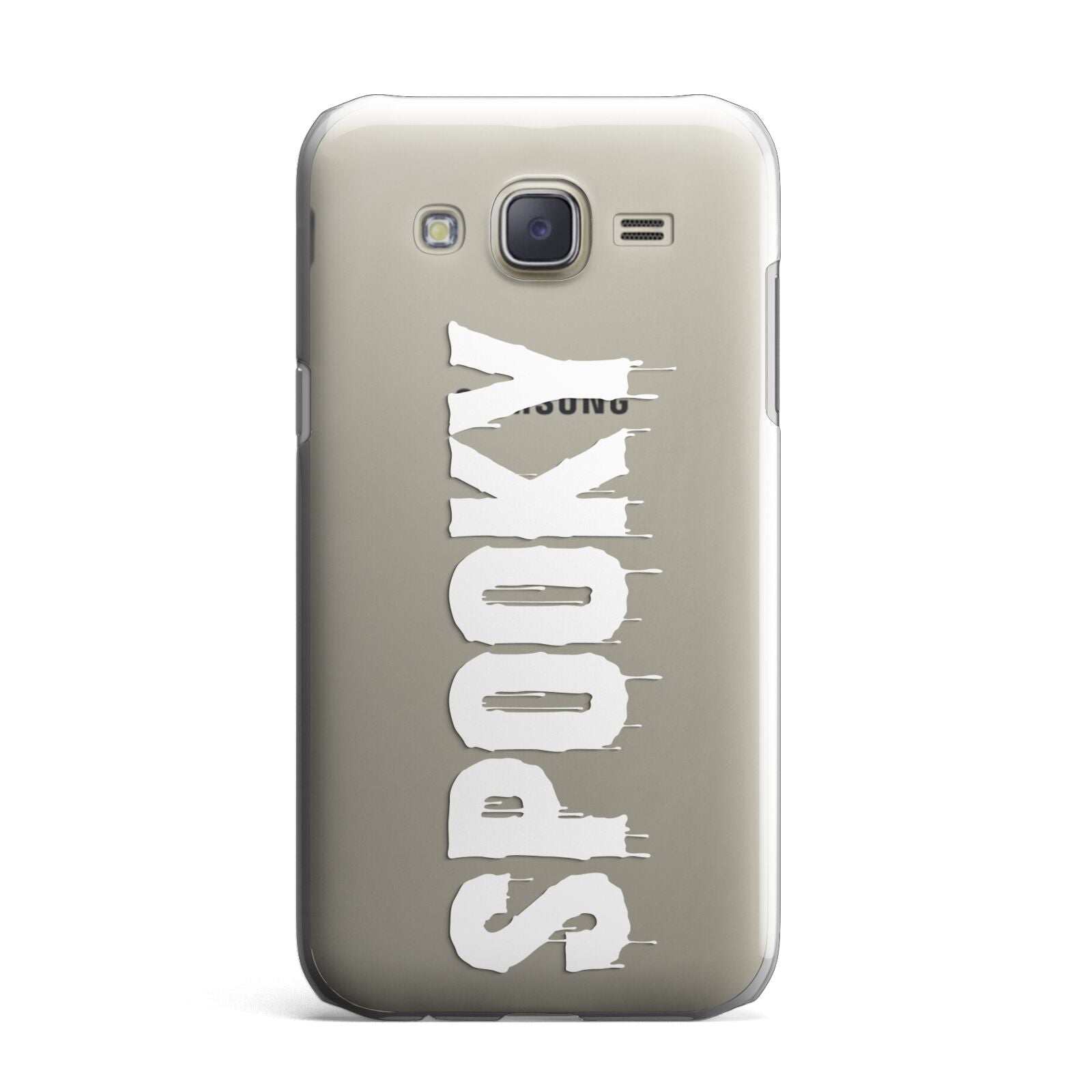 White Dripping Spooky Text Samsung Galaxy J7 Case