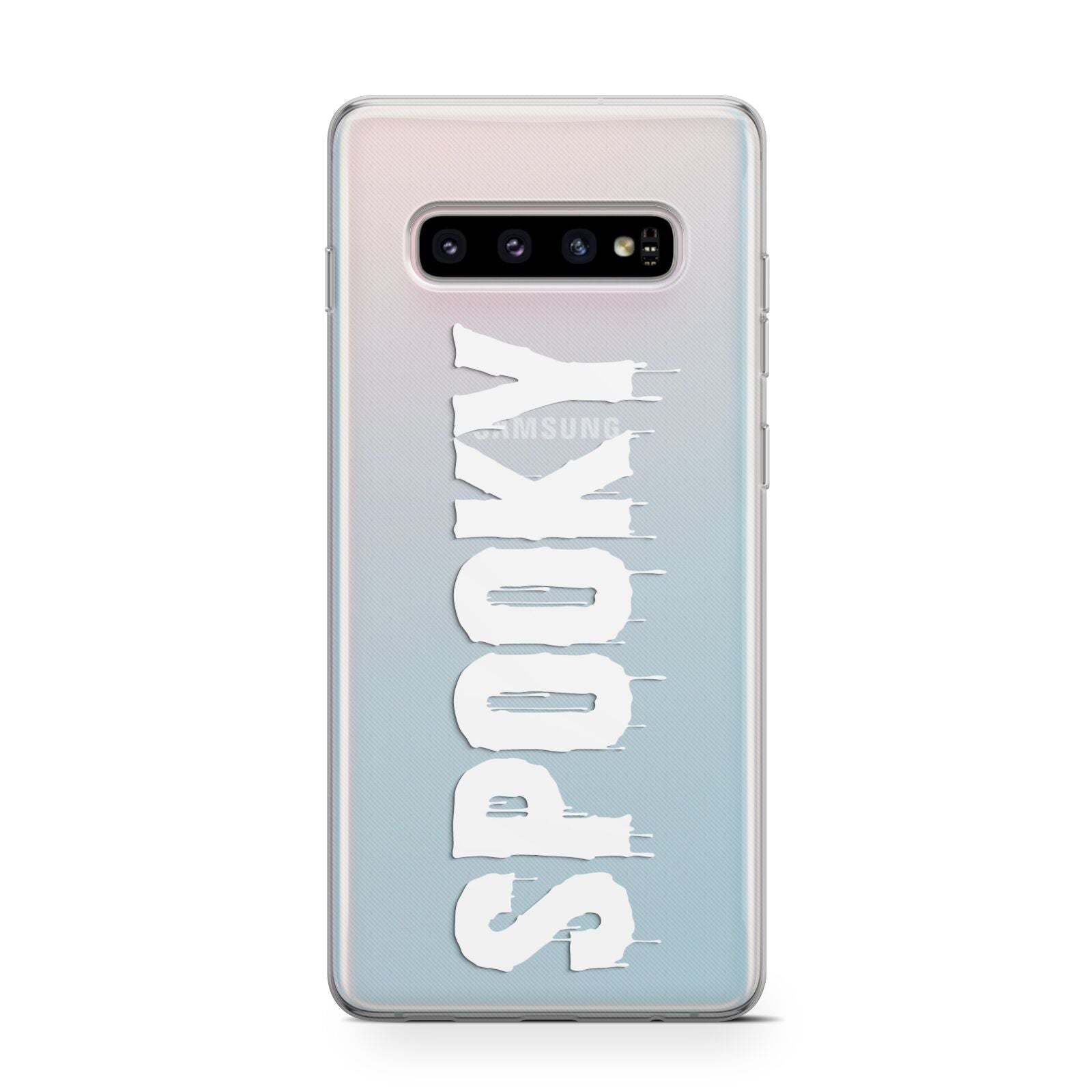 White Dripping Spooky Text Samsung Galaxy S10 Case