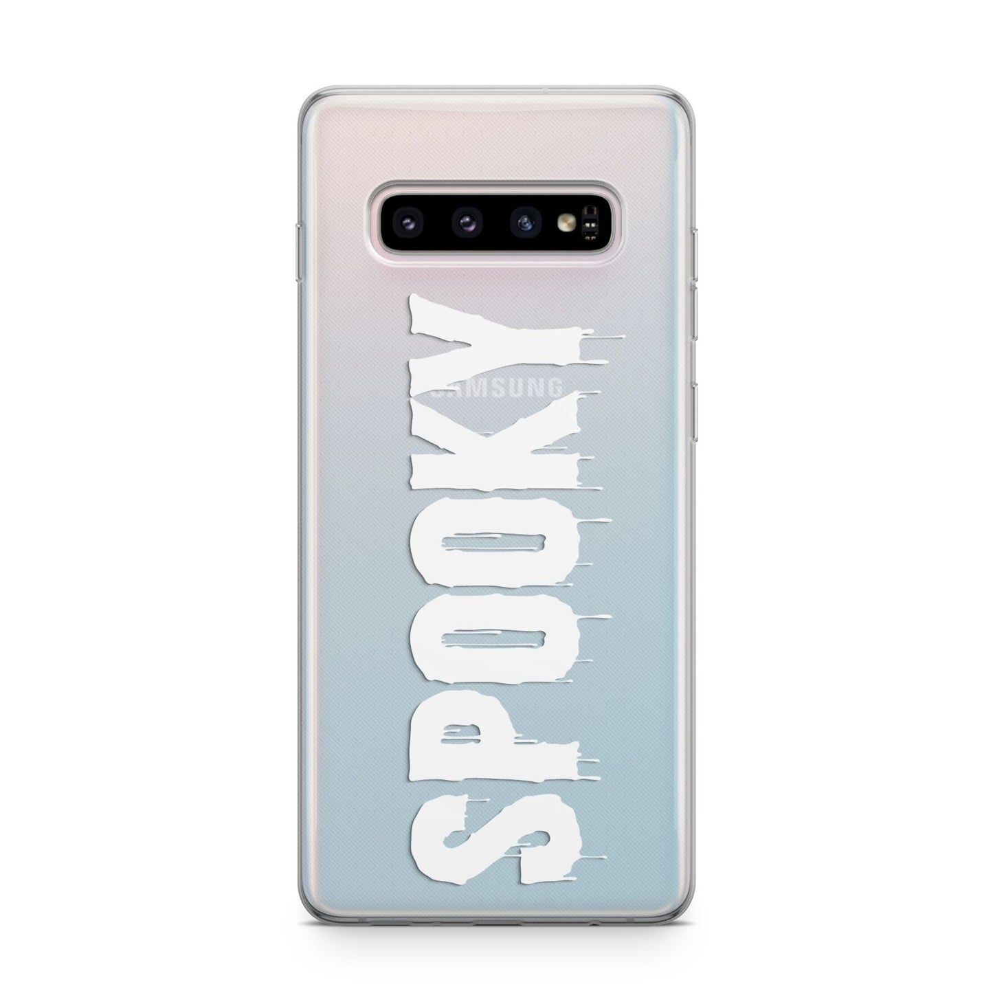 White Dripping Spooky Text Samsung Galaxy S10 Plus Case