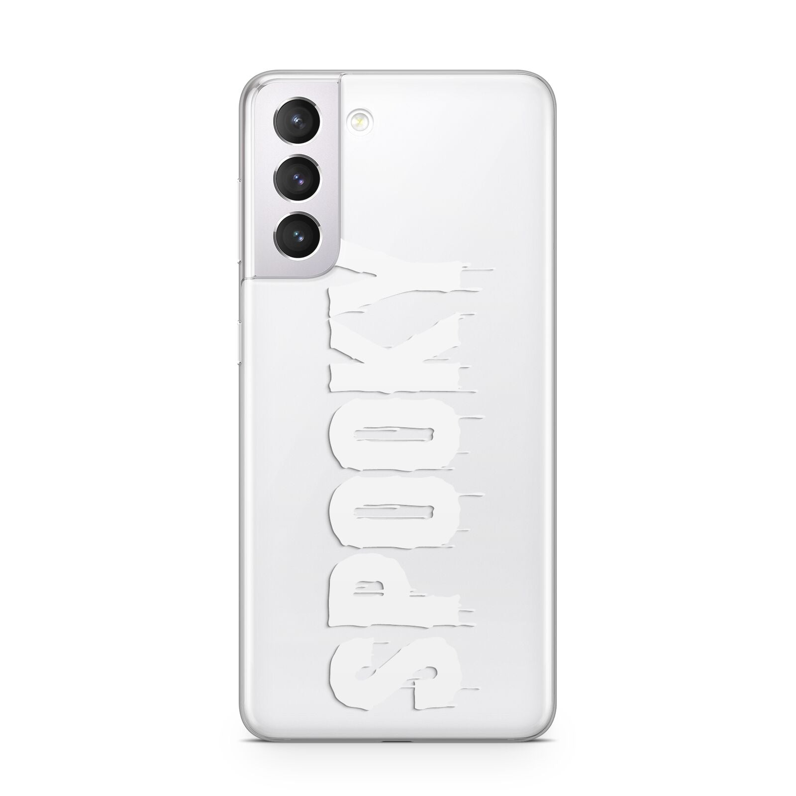 White Dripping Spooky Text Samsung S21 Case