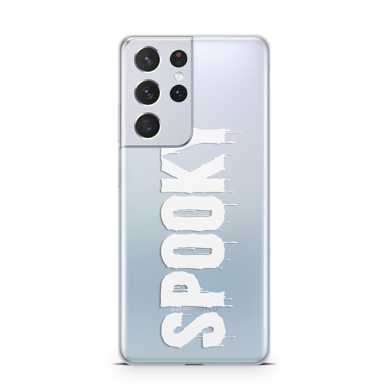 White Dripping Spooky Text Samsung S21 Ultra Case