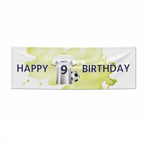 White Football Shirt Personalised Banner