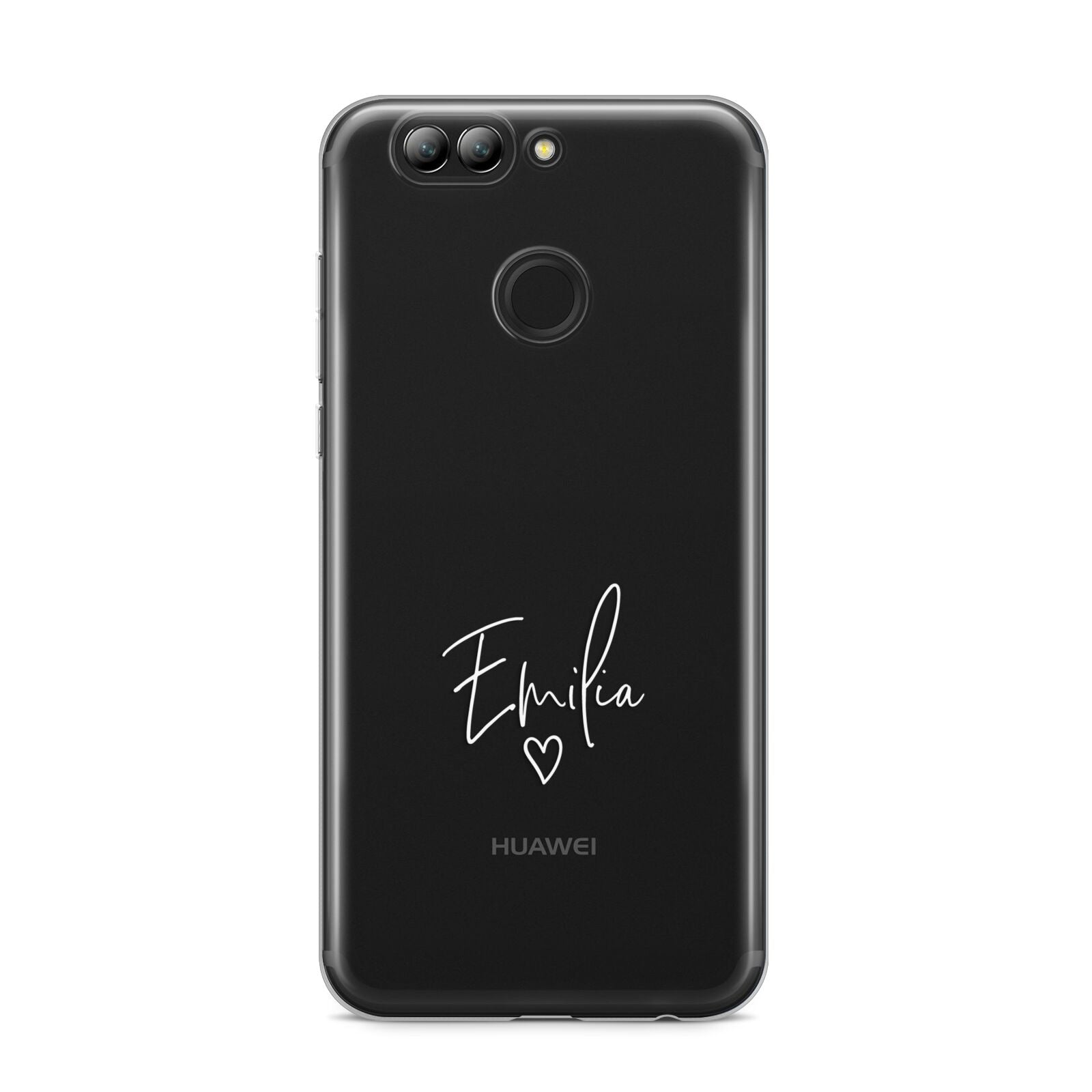 White Handwritten Name Transparent Huawei Nova 2s Phone Case