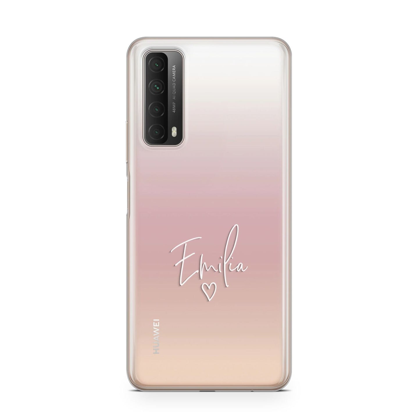 White Handwritten Name Transparent Huawei P Smart 2021