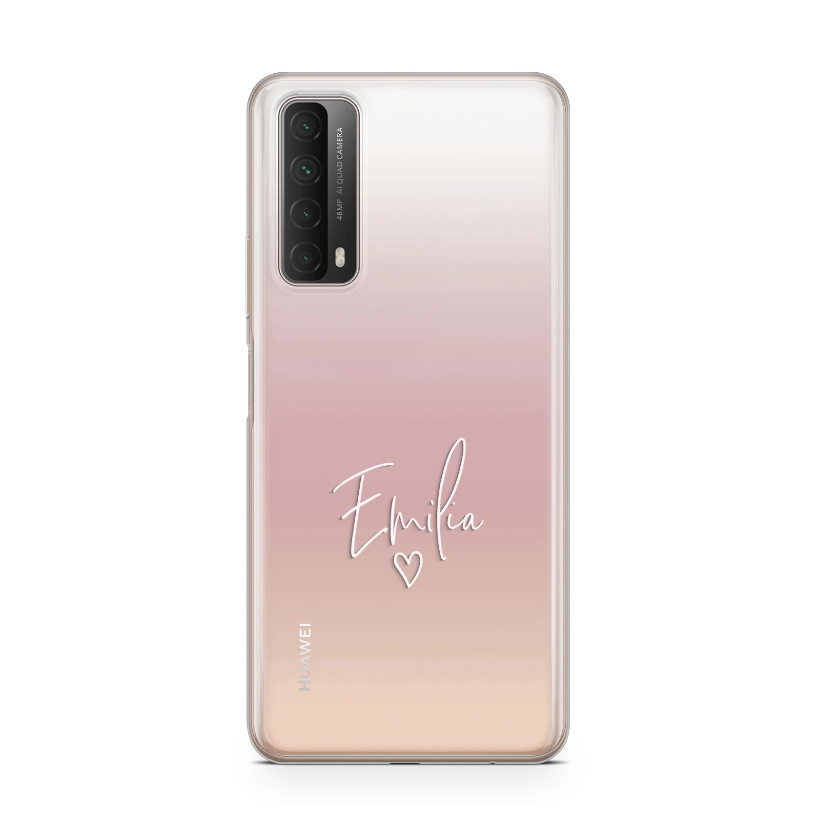 White Handwritten Name Transparent Huawei P Smart 2021